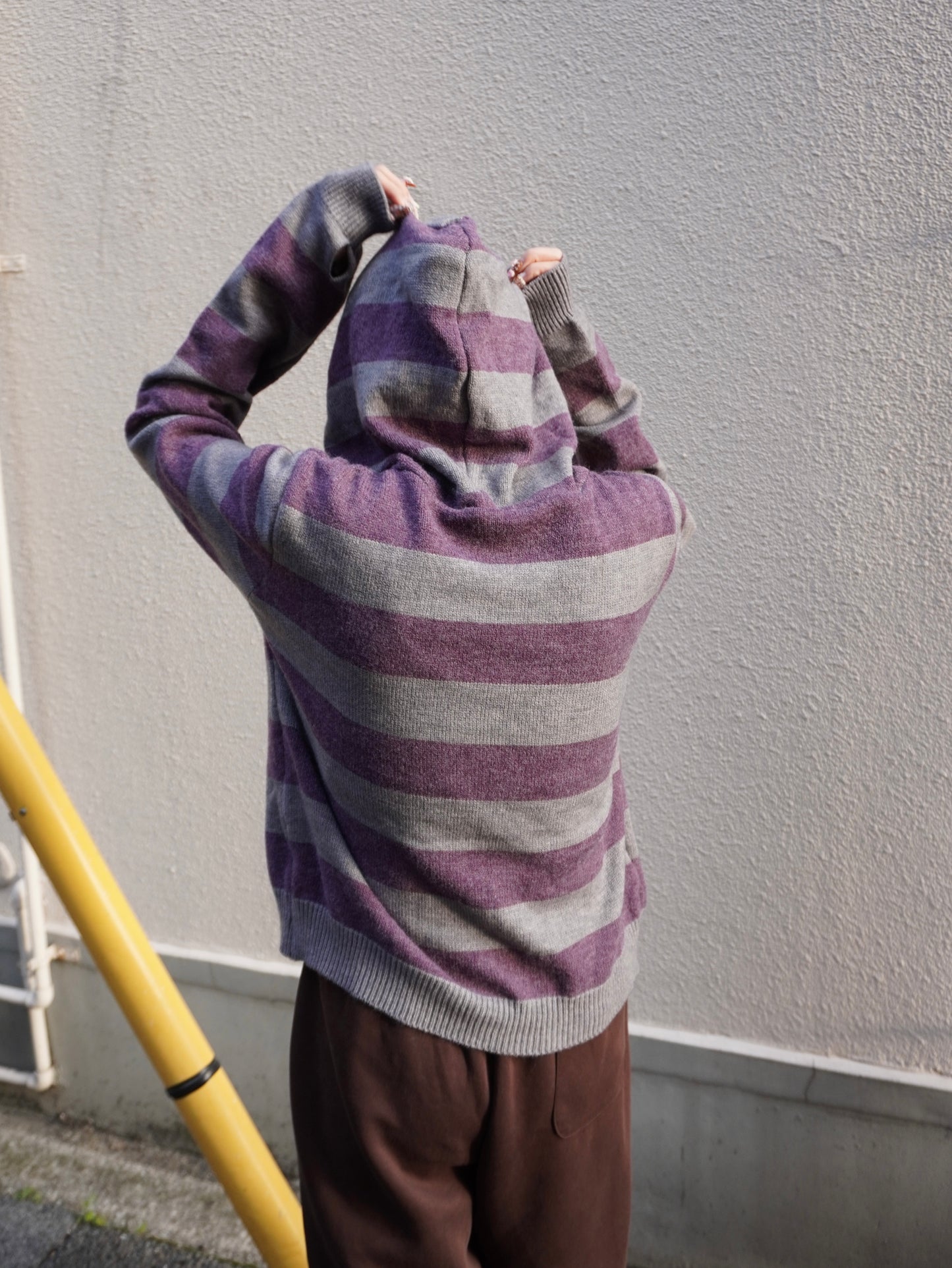 ボーダーフーディニットパーカー DPB85383