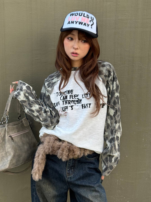 レオパードラグランTシャツ DPB86189