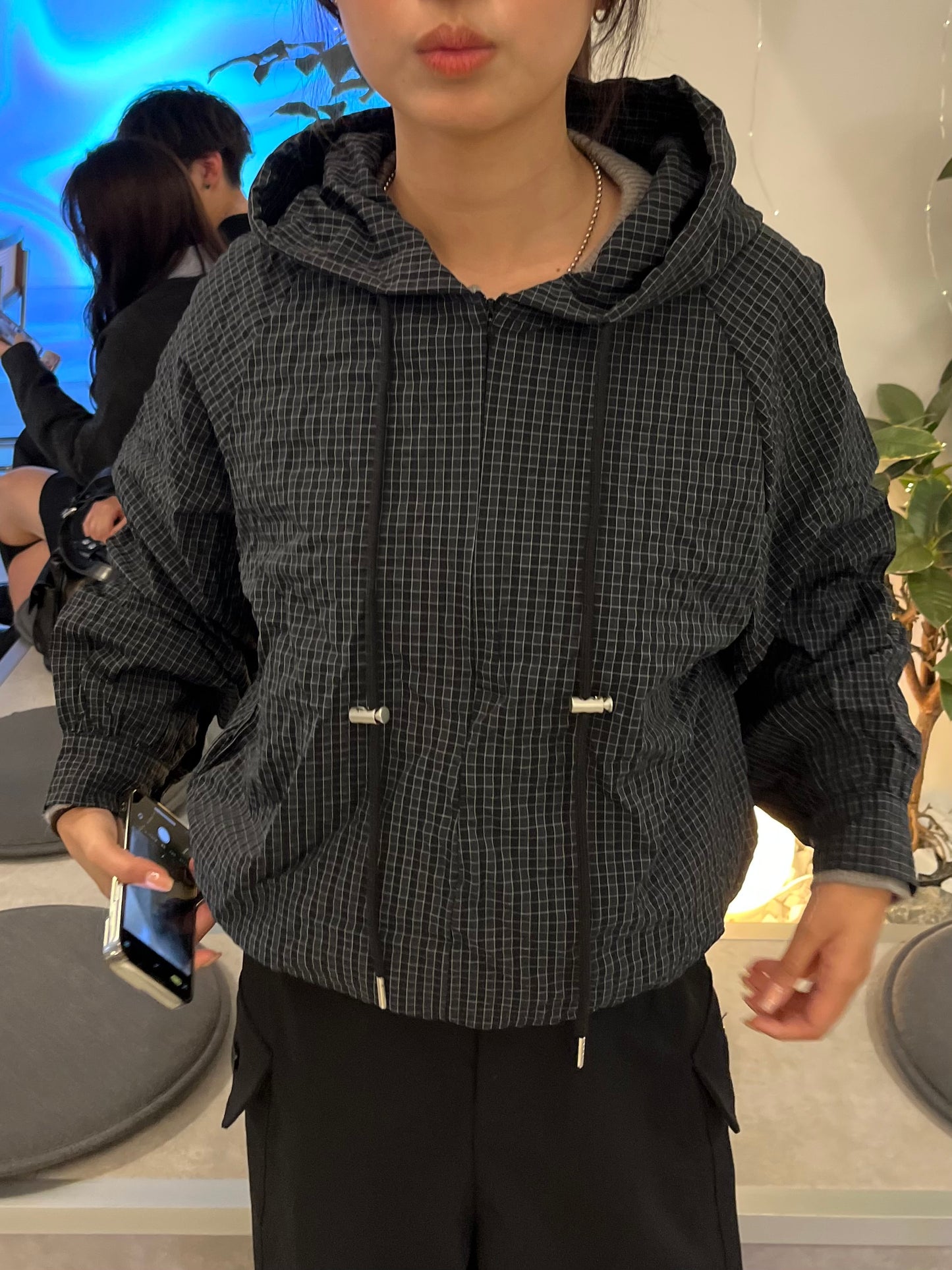 チェックアノラックパーカー DPB94024