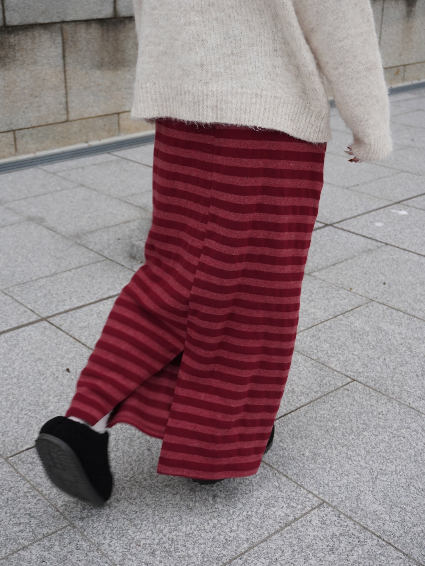 ボーダーニットロングスカート DPB85380