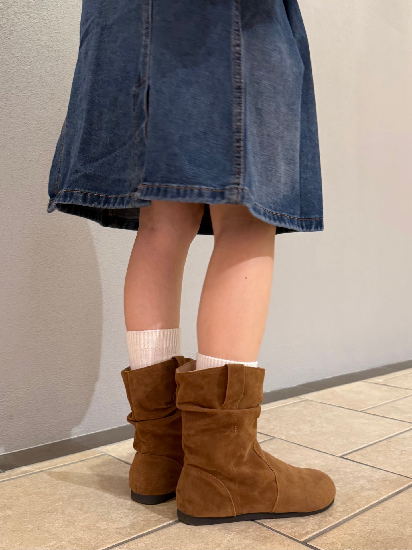 ライトブラウンショートブーツ DPA43691