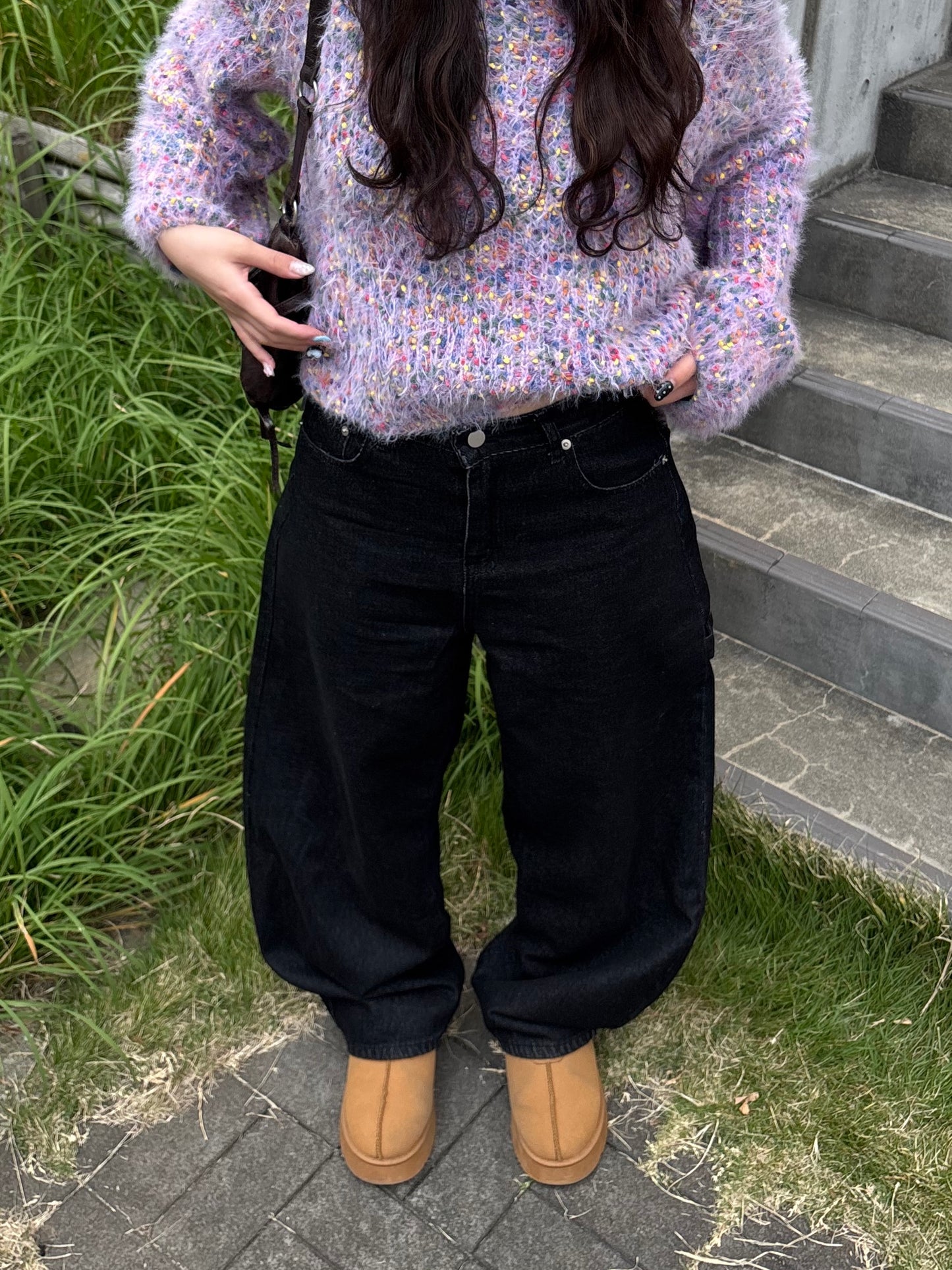 バッククロスオーバーデニムパンツ DPB89147