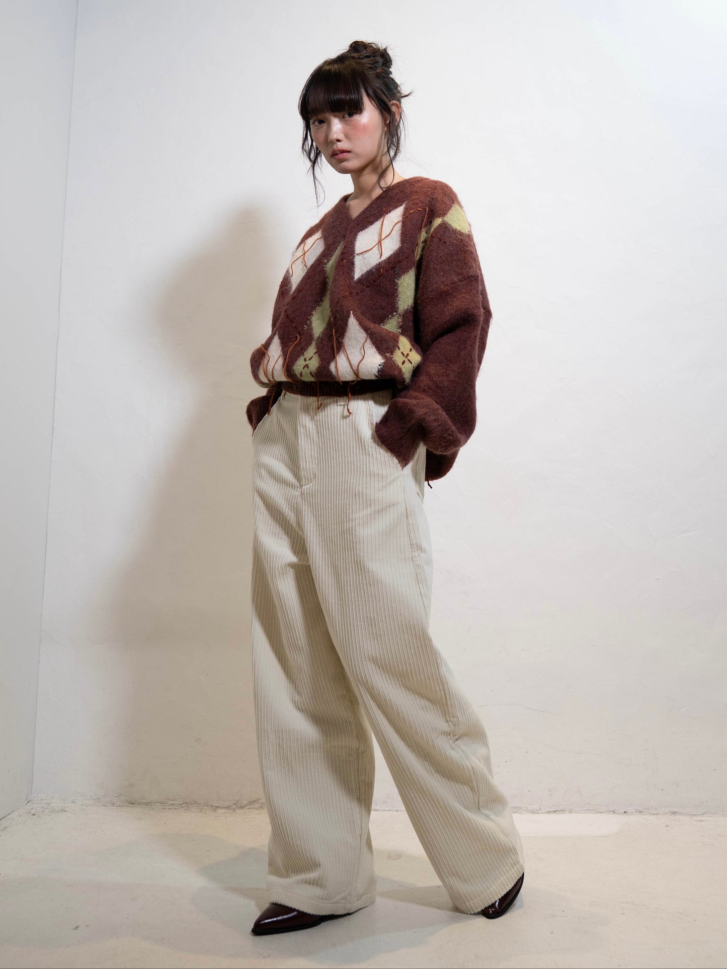 アーガイルチェックニット DPC02012