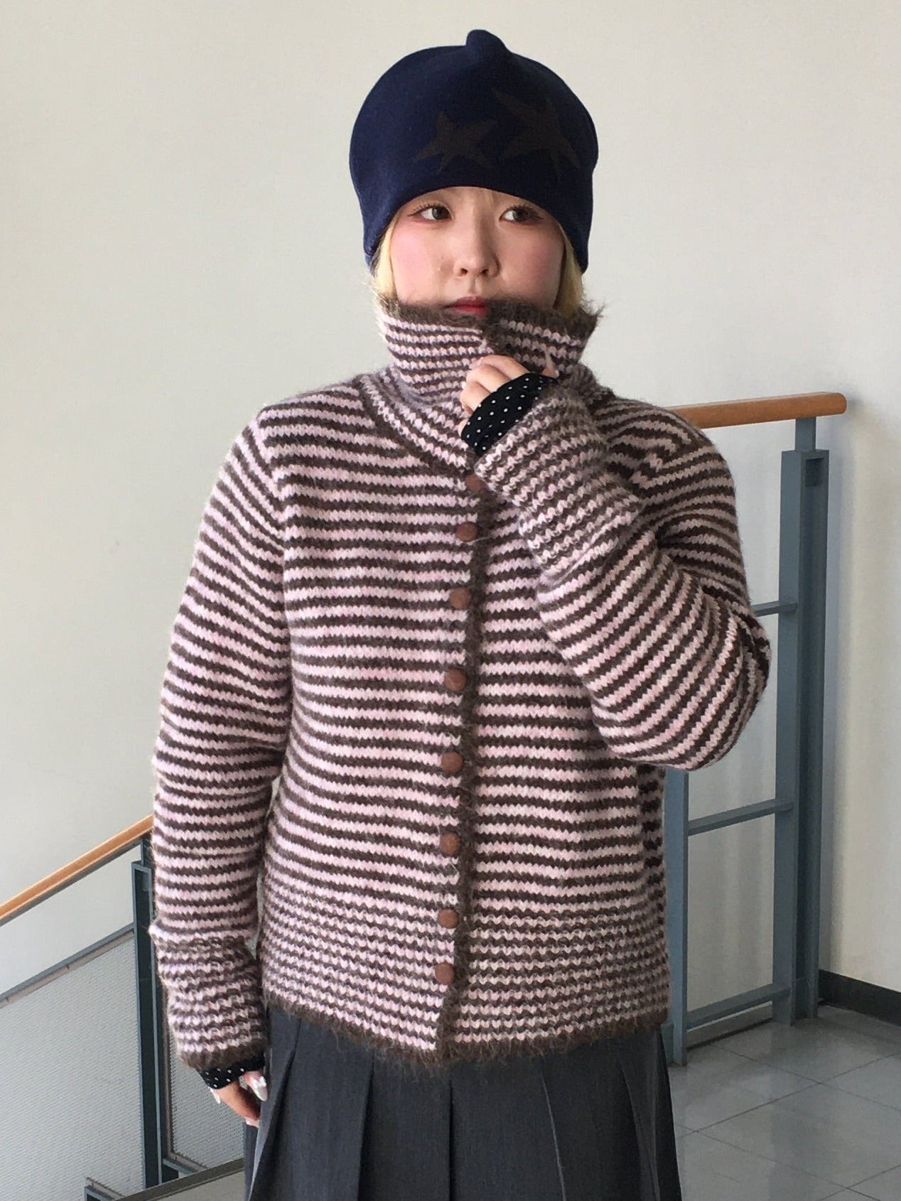 ボーダーネックニット DPB97061