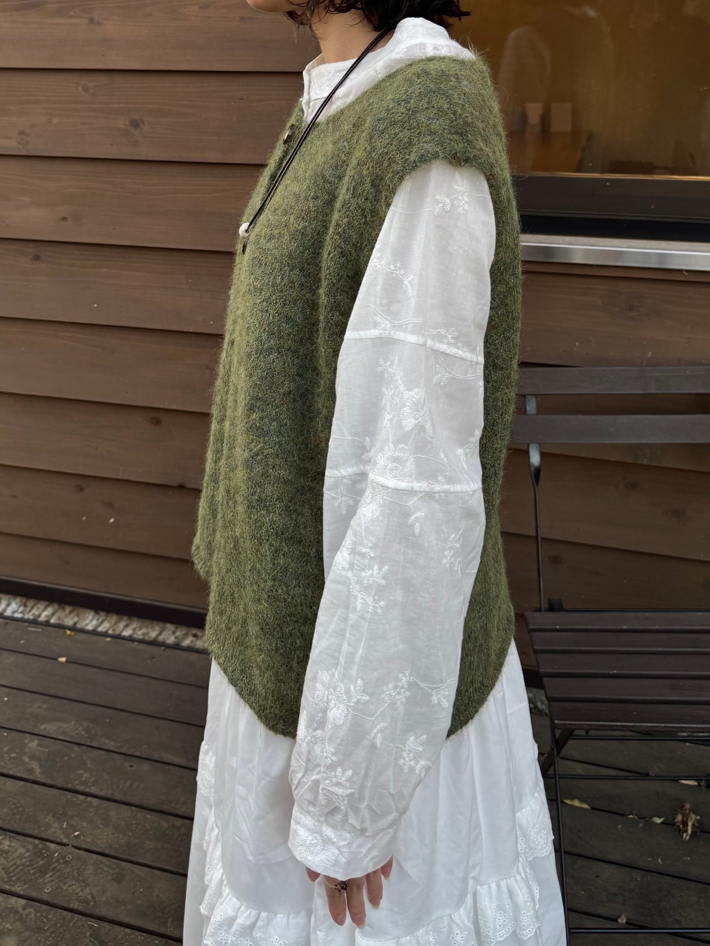 メランジボタンニットベスト DPC03033