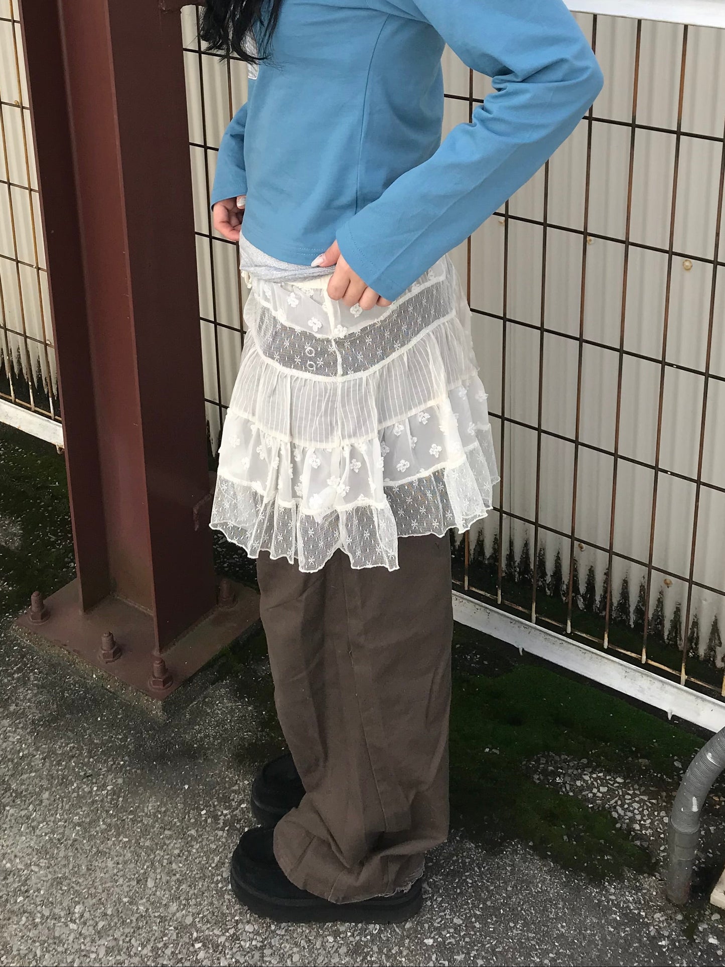アンニュイデザインチェックスカート DPB89255