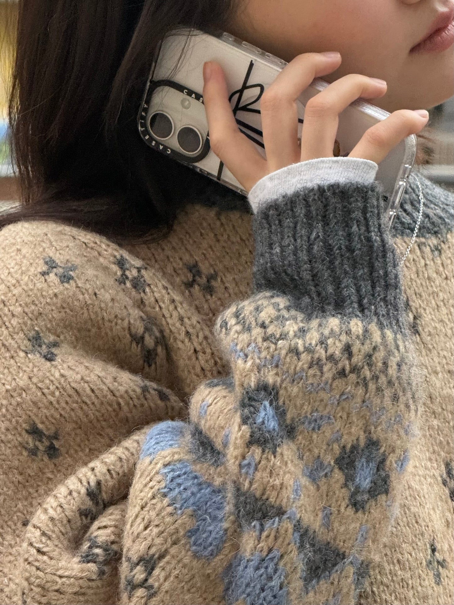 ラウンドネックスクリーンセーター DPA43710