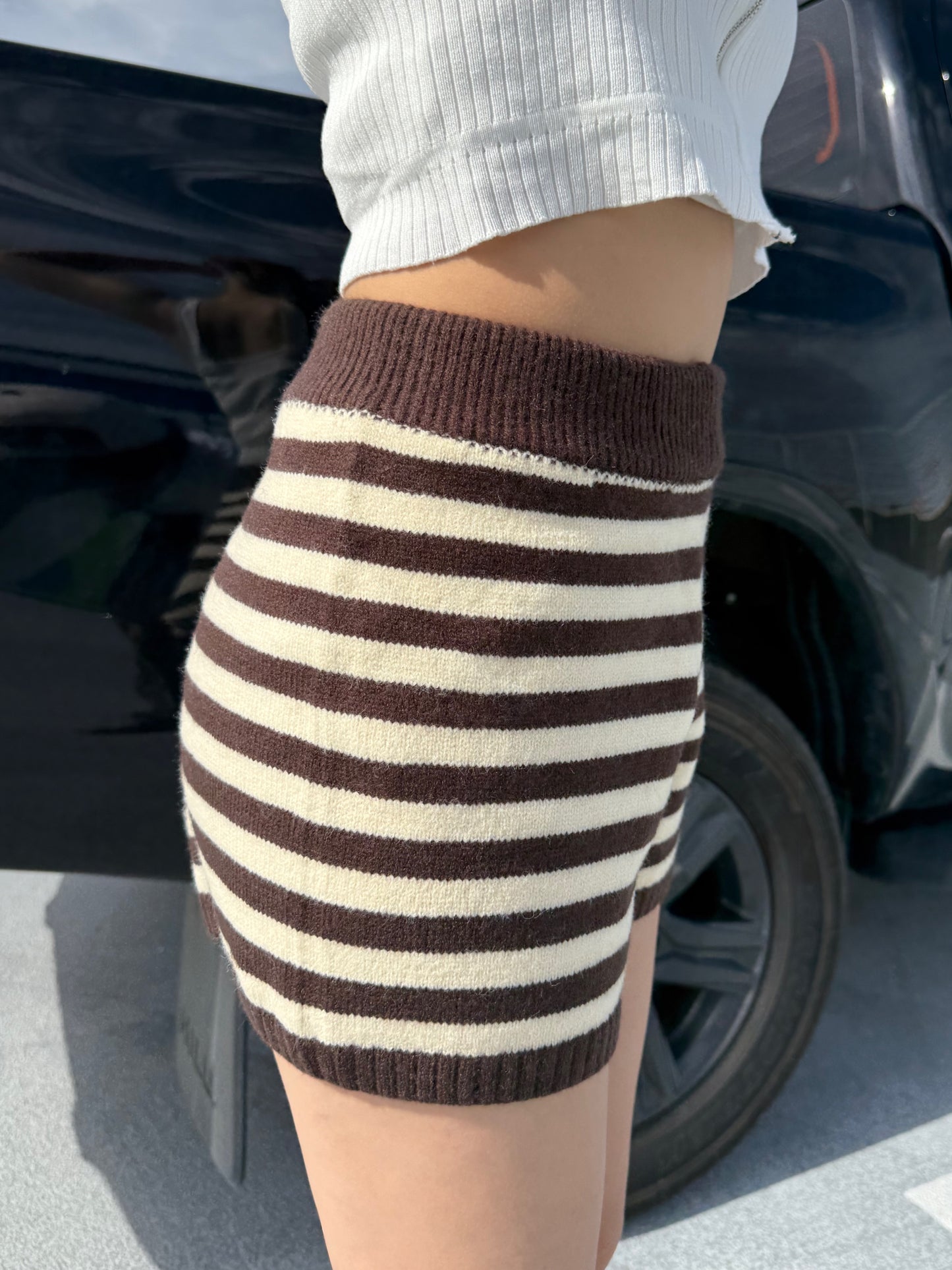 ニットボーダーショートパンツ DPB73443