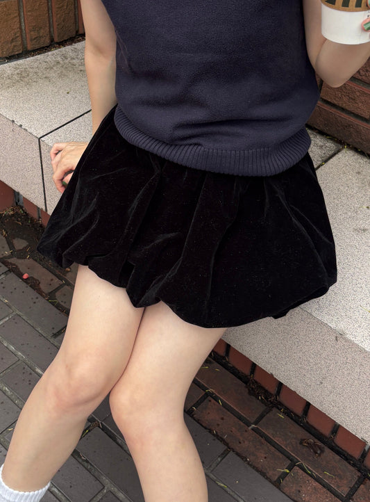 【即納】ブラックバルーンミニスカート DPA43719S