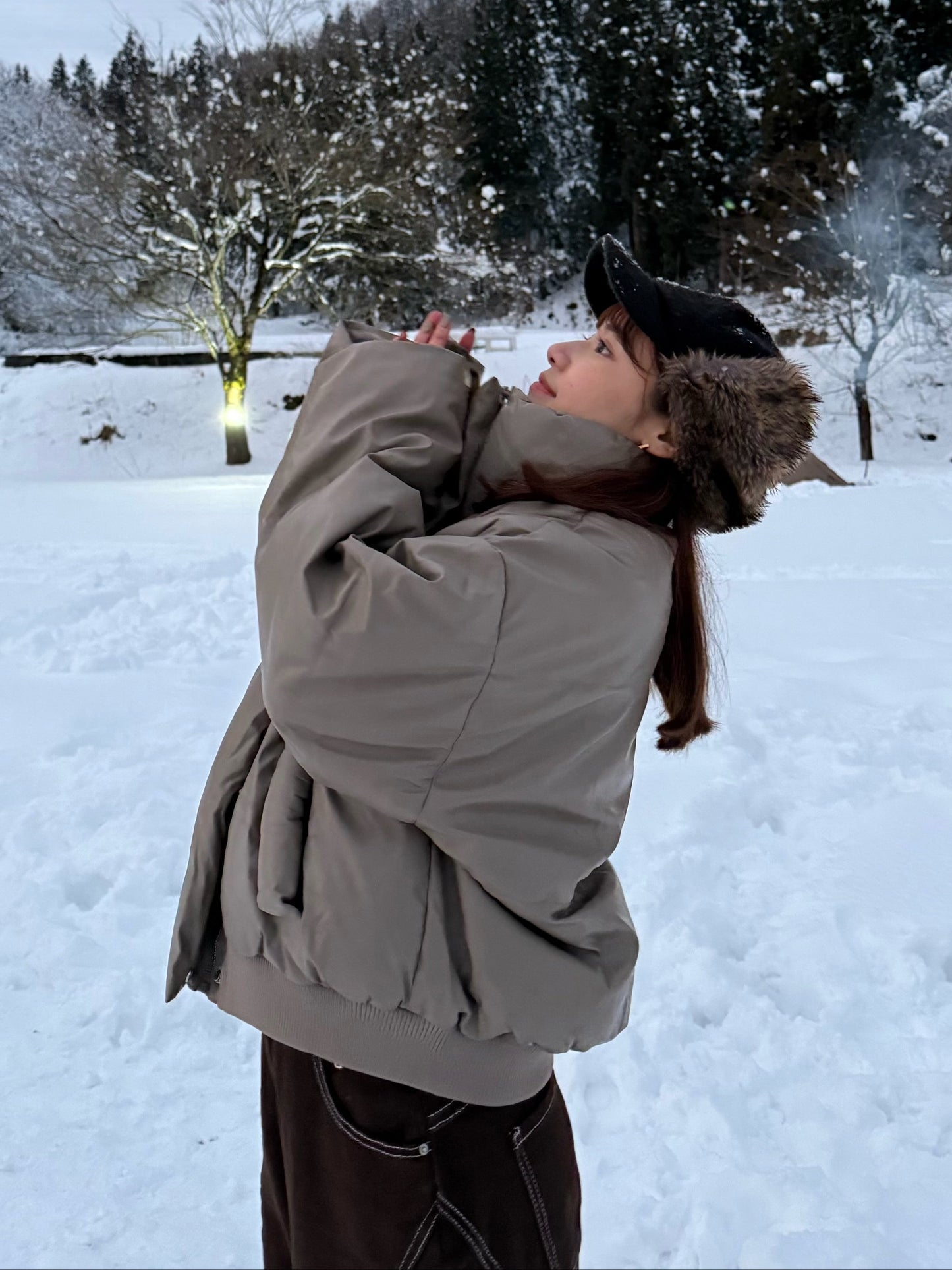 ベージュダウンジャケット DPB47501