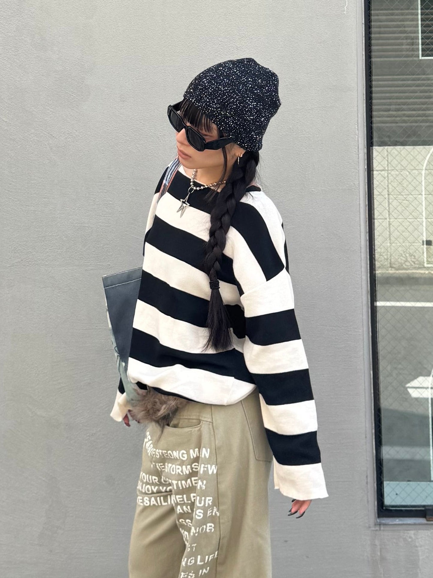 ボーダーロングスリーブTシャツ DPB86140