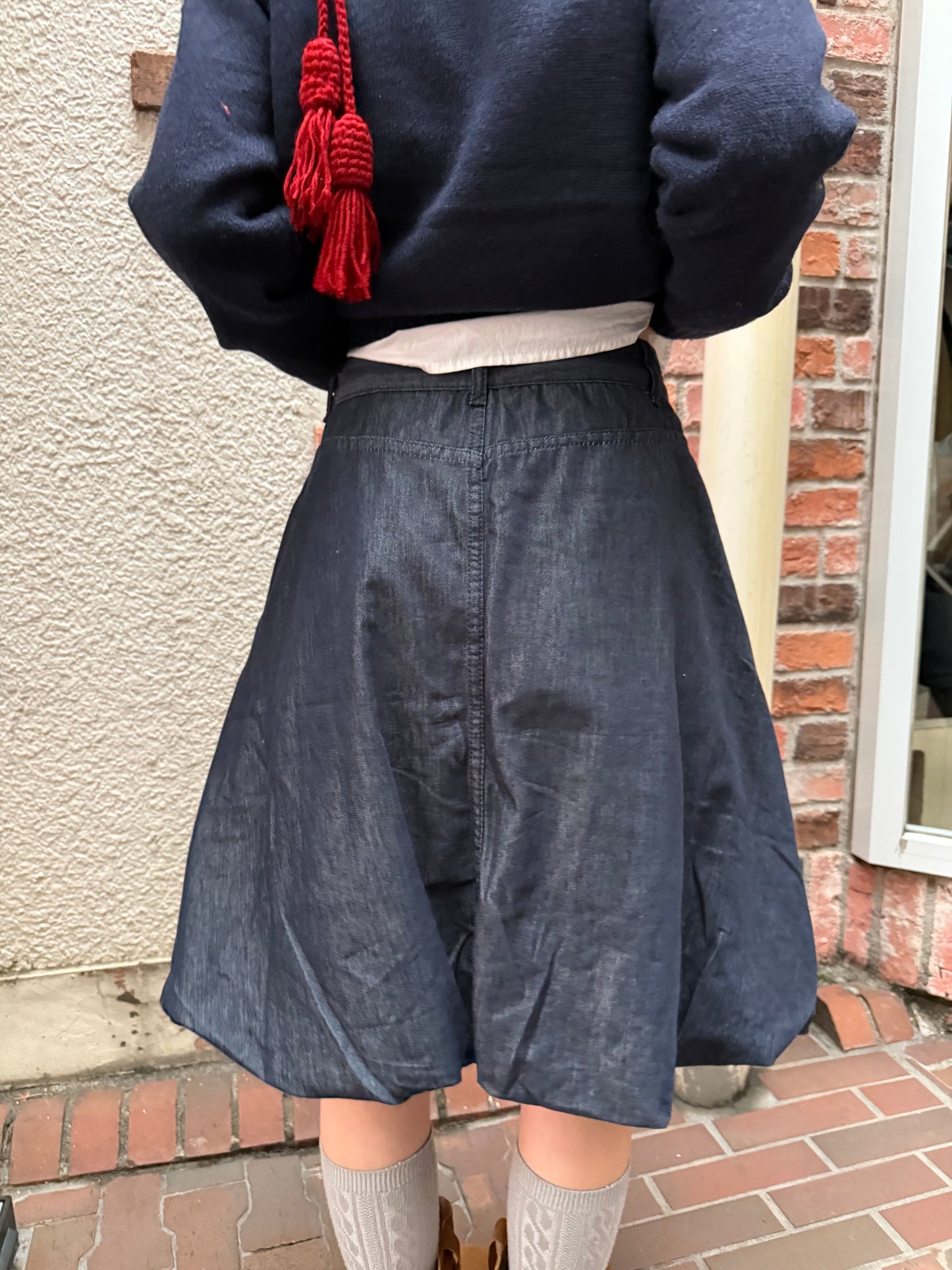 バルーンデニムミディアムスカート DPA43713