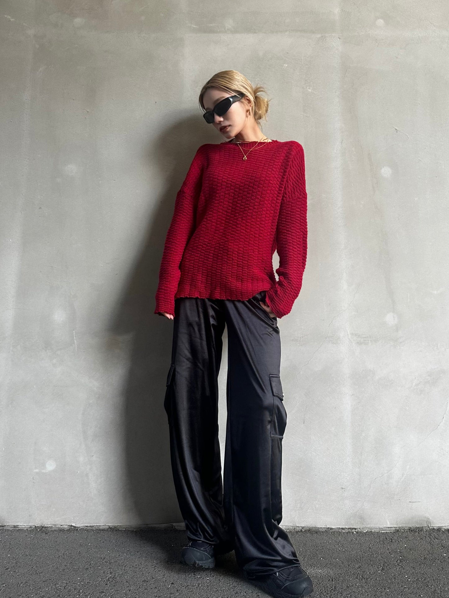 サテンブーツカットパンツ DPB26485