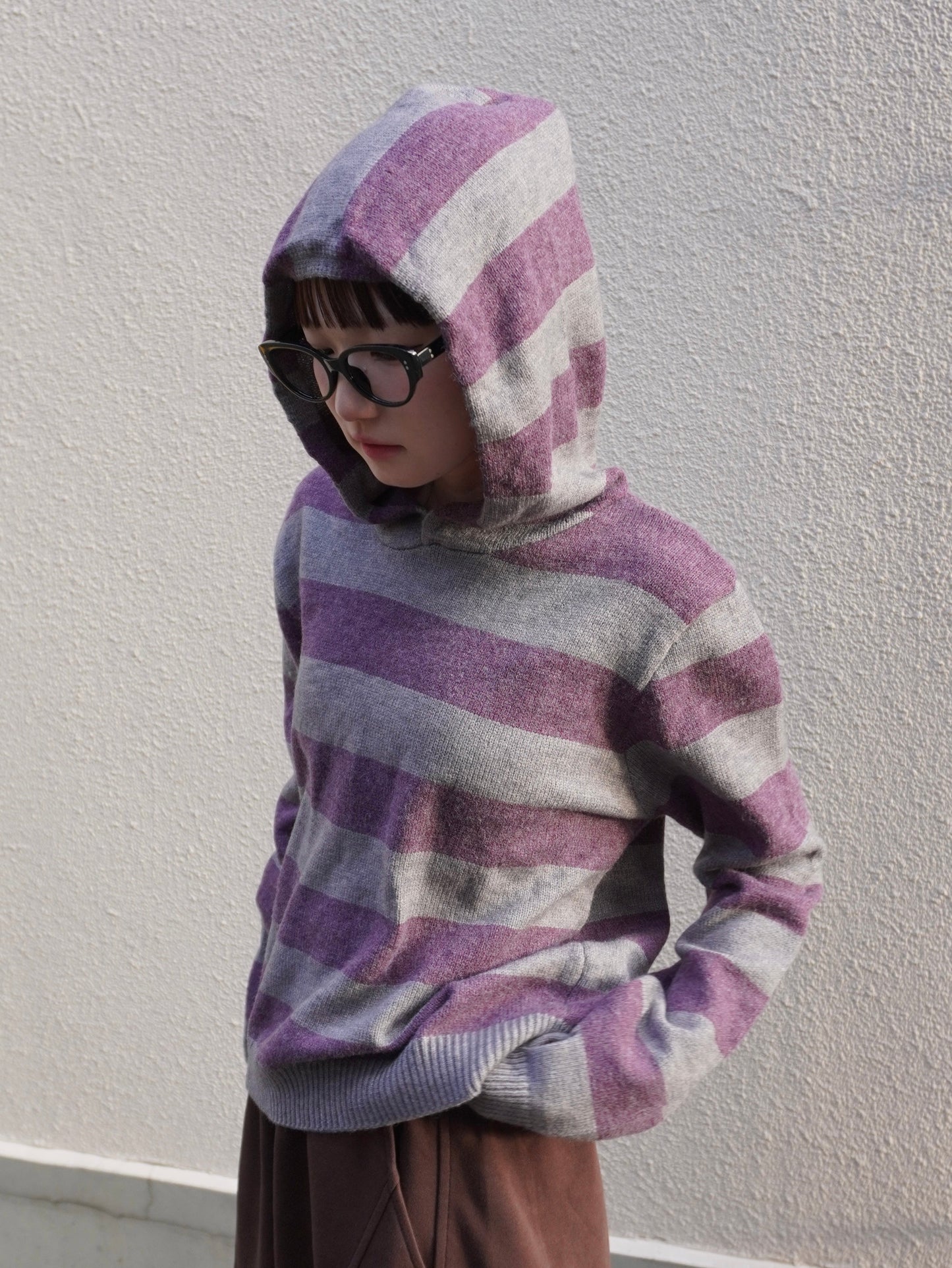 ボーダーフーディニットパーカー DPB85383