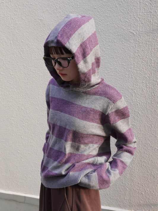 ボーダーフーディニットパーカー DPB85383