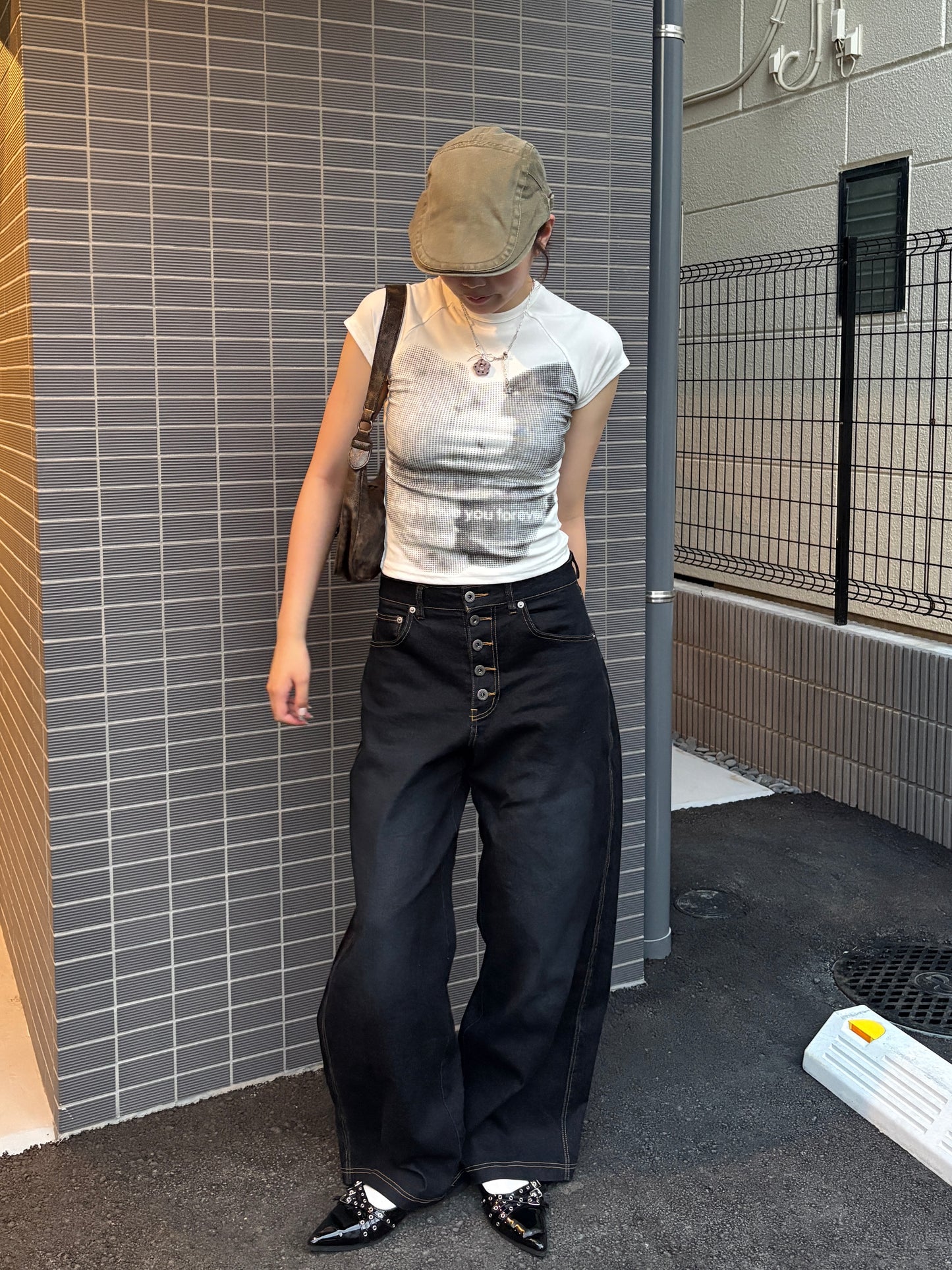 ベアプリントクロップドトップス DPC08055