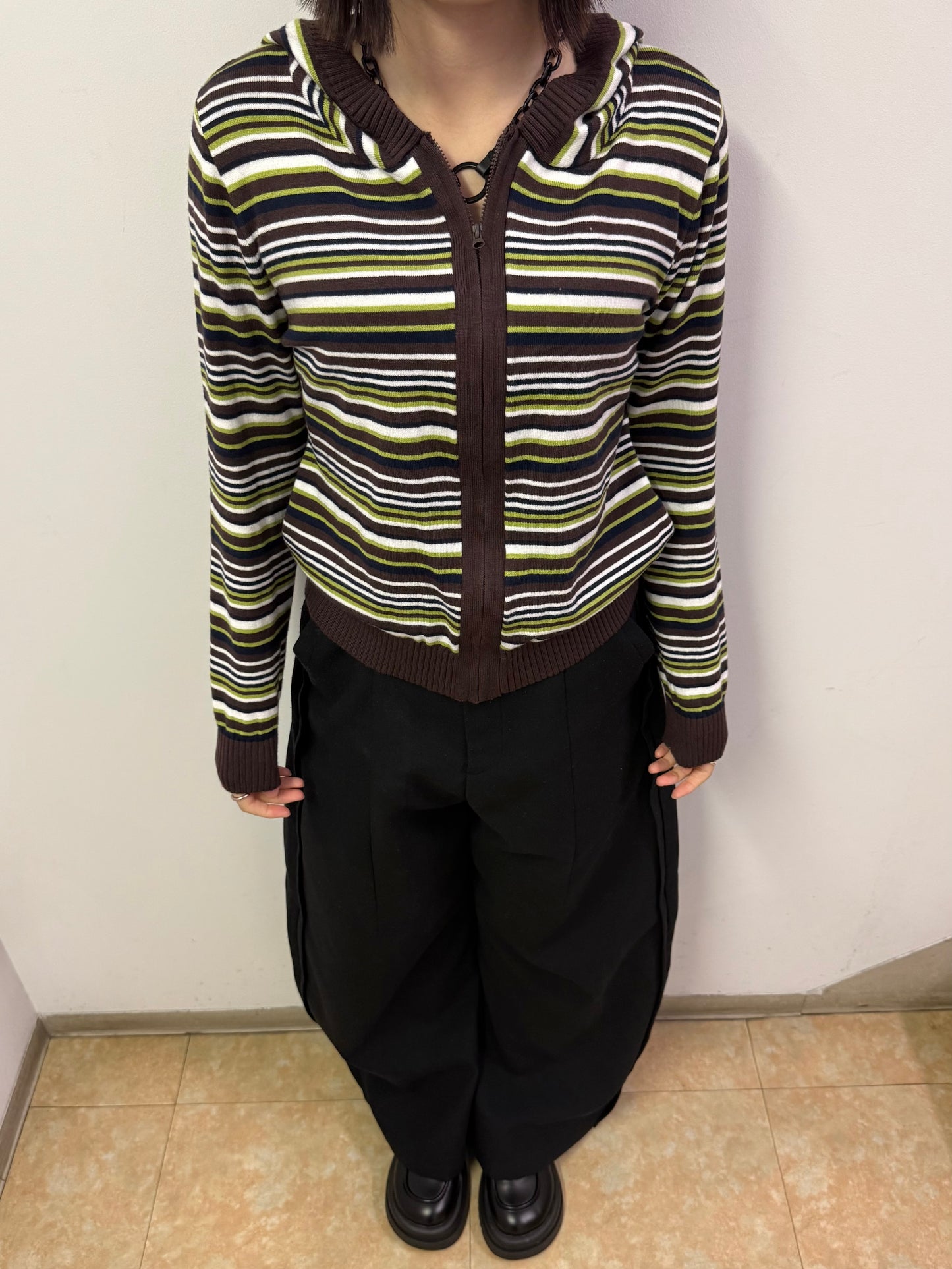 ストライプジップニット DPB93064