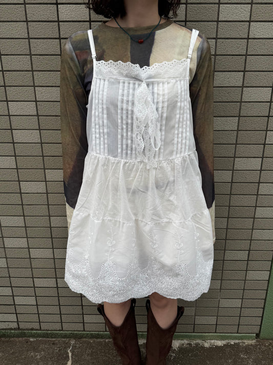 レースレイヤードキャミワンピース DPC03019