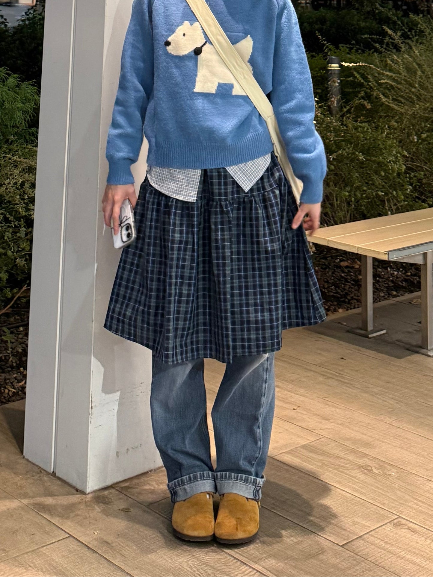 Aラインチェックスカート DPA43682