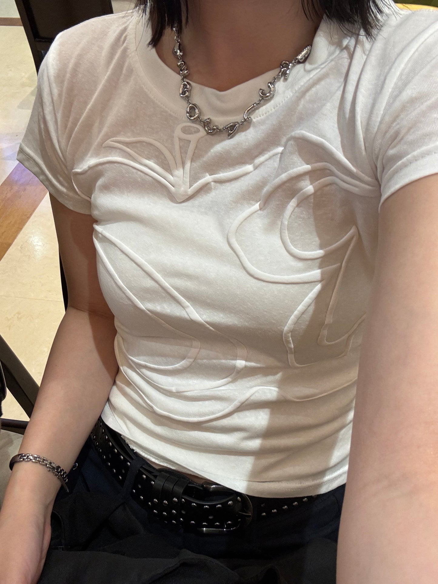 エンボスラインアートTシャツ DPB93111