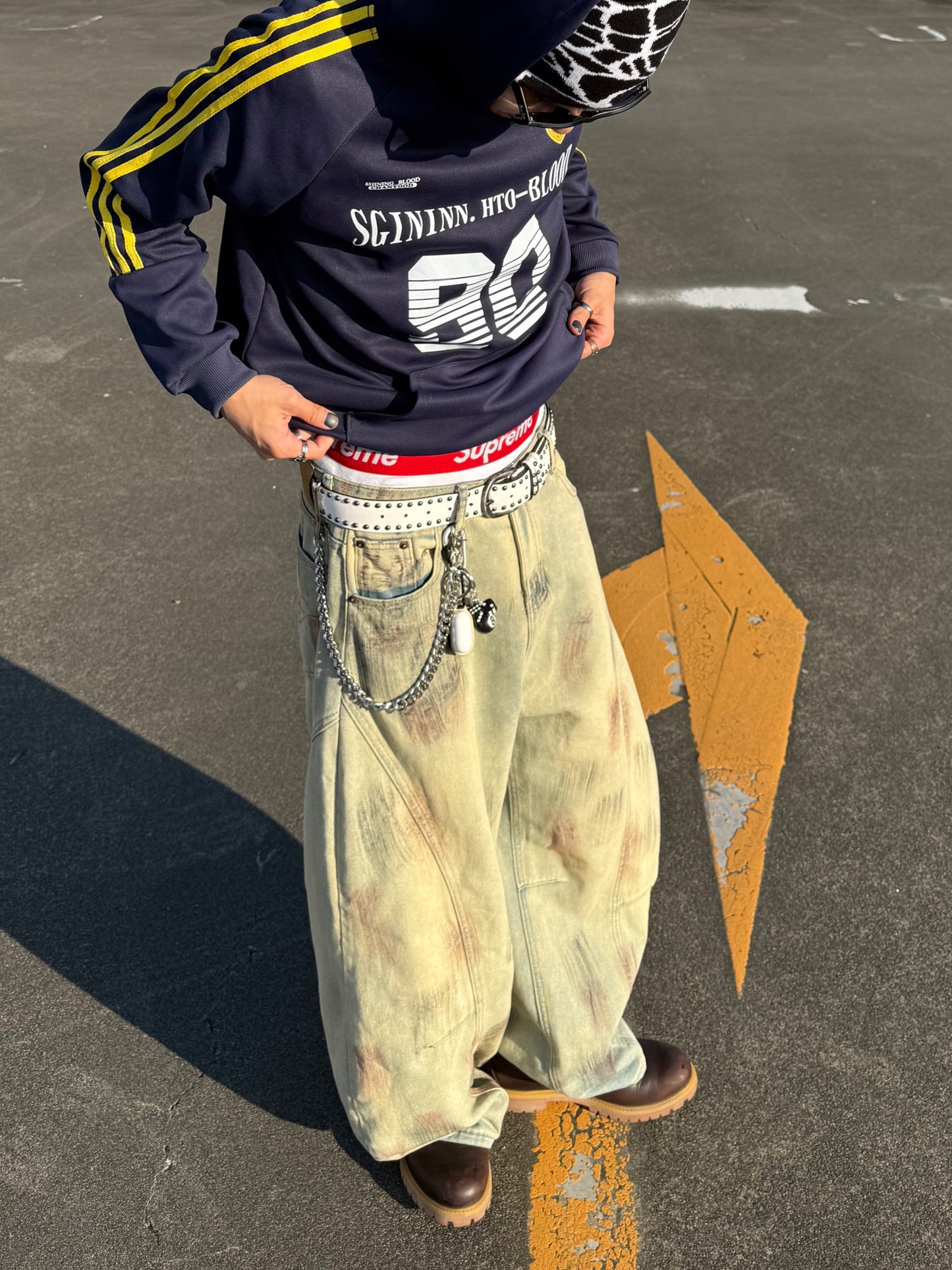 ダメージデザインデニムパンツ DPB90051