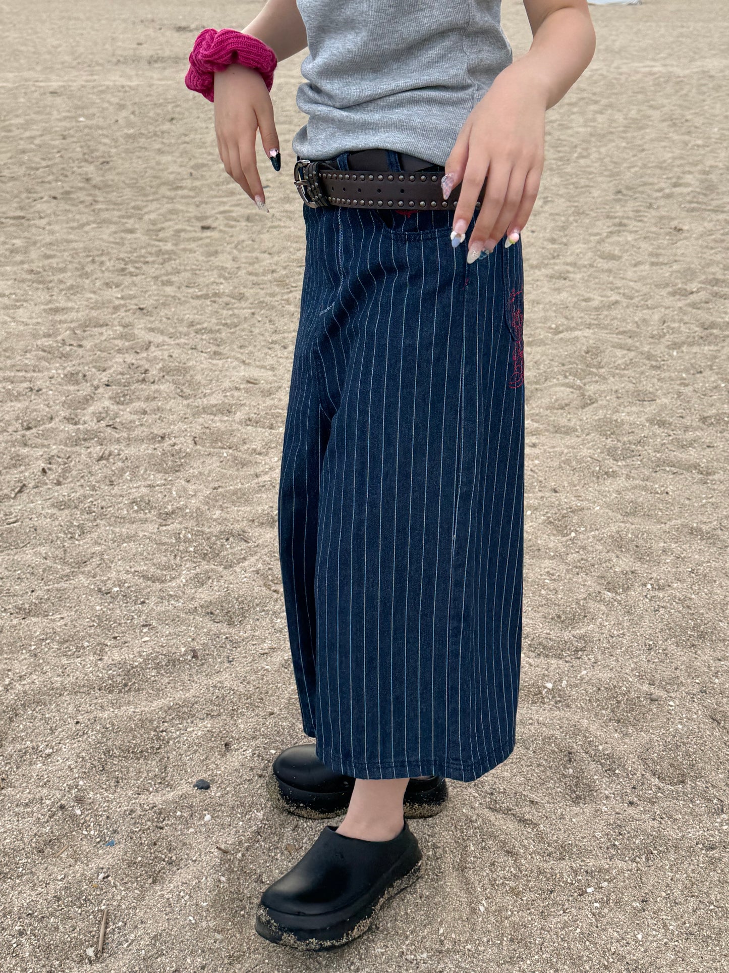 ストライプハーフデニムパンツ DPB85277