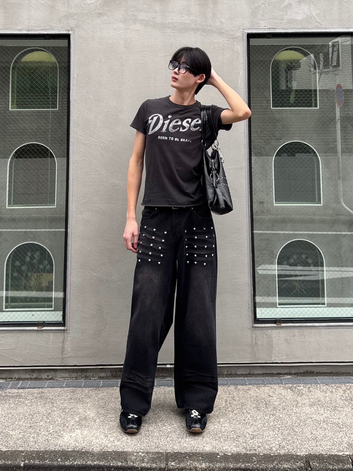 フロントスタッズデニムパンツ DPC05001