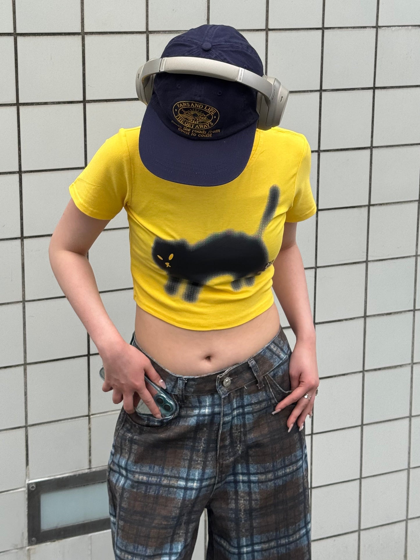 キャットプリントTシャツ DPB91117