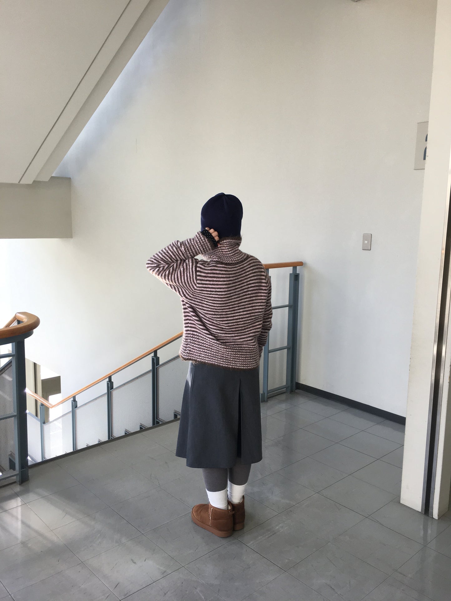 ボーダーネックニット DPB97061