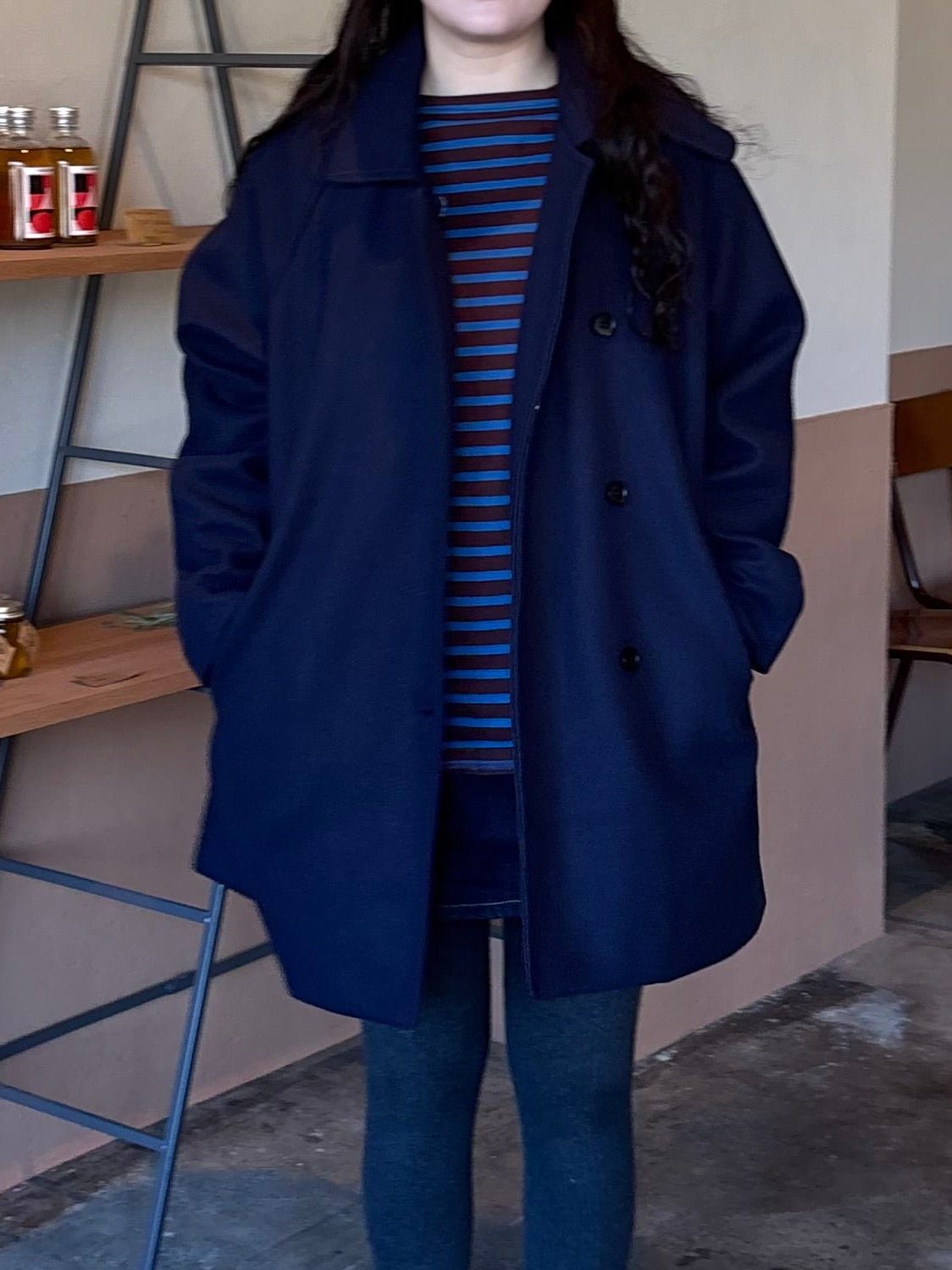 ミディアムステンカラーコート DPB84312