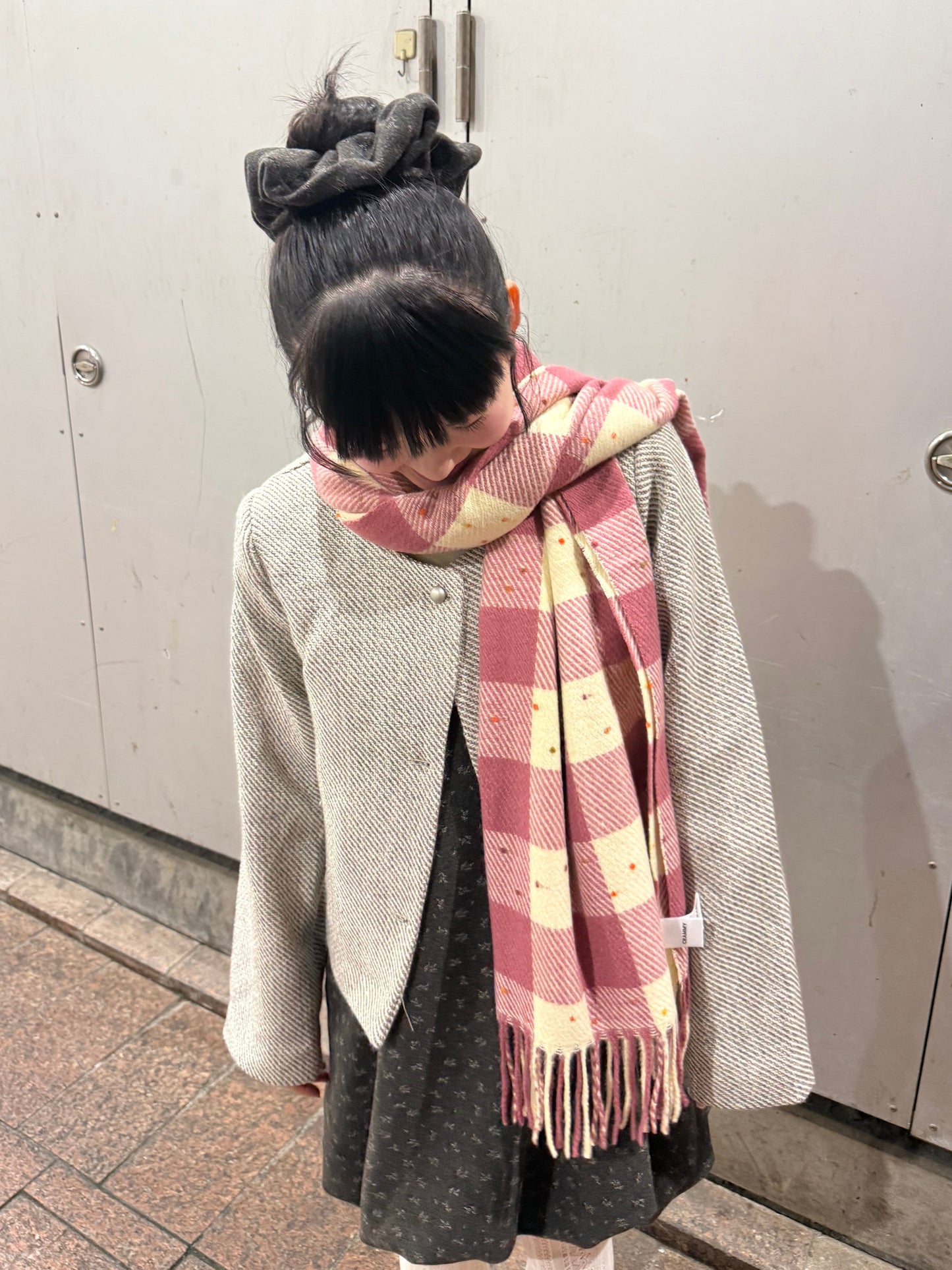 カラーチェックマフラー DPA43727