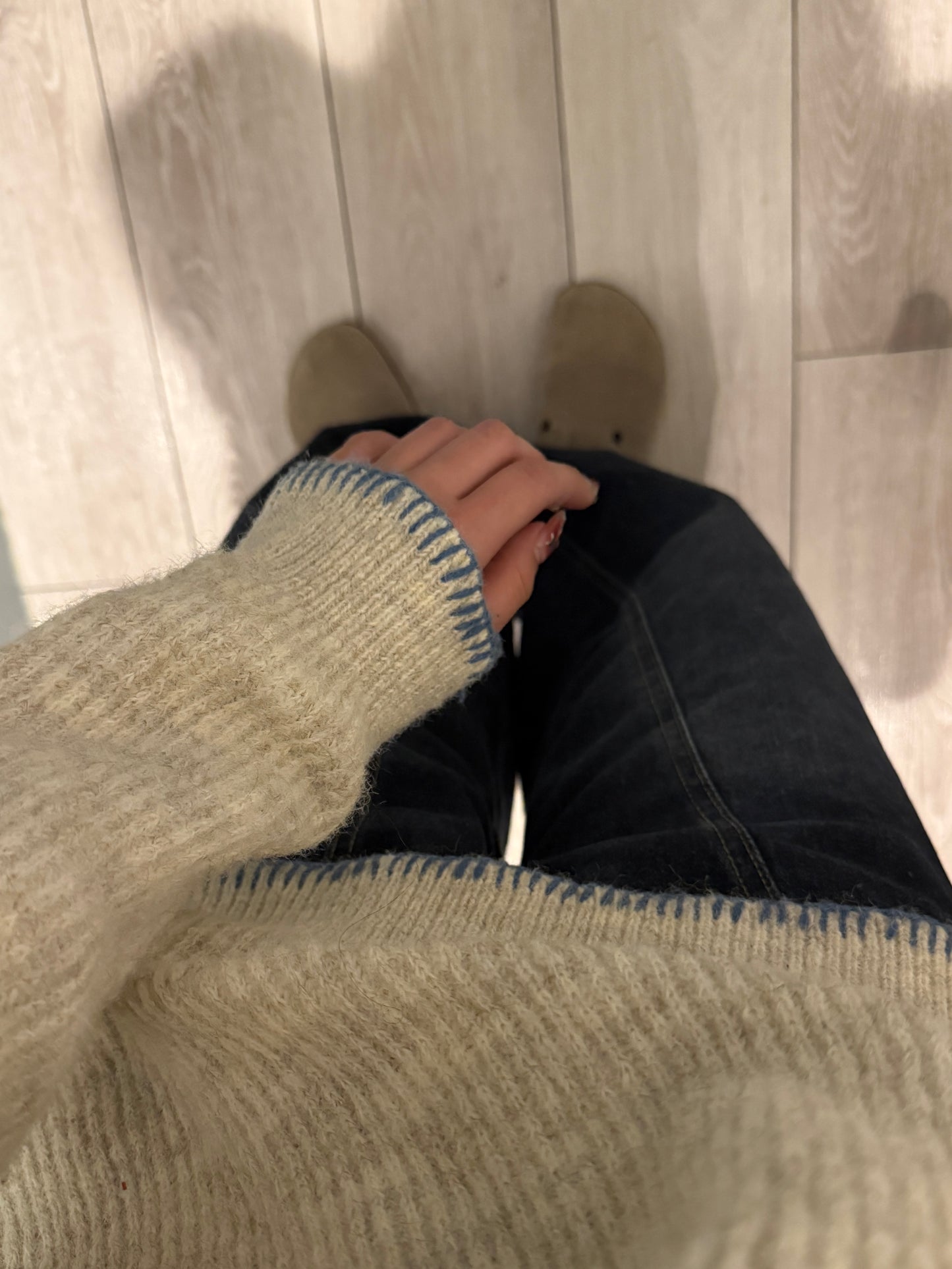 ヘンリーネックステッチニット DPC01005