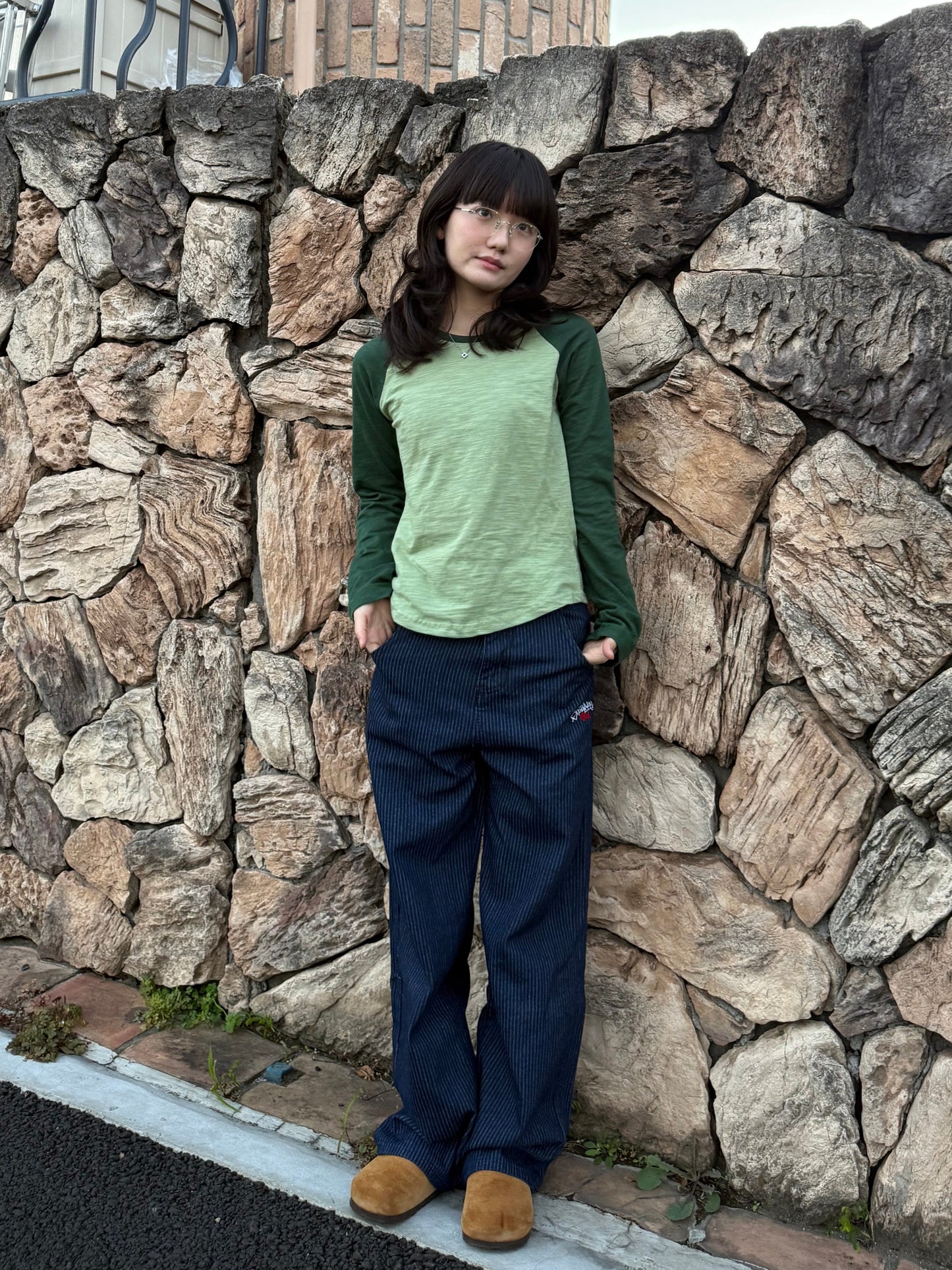 グリーンラグランTシャツ DPA43678