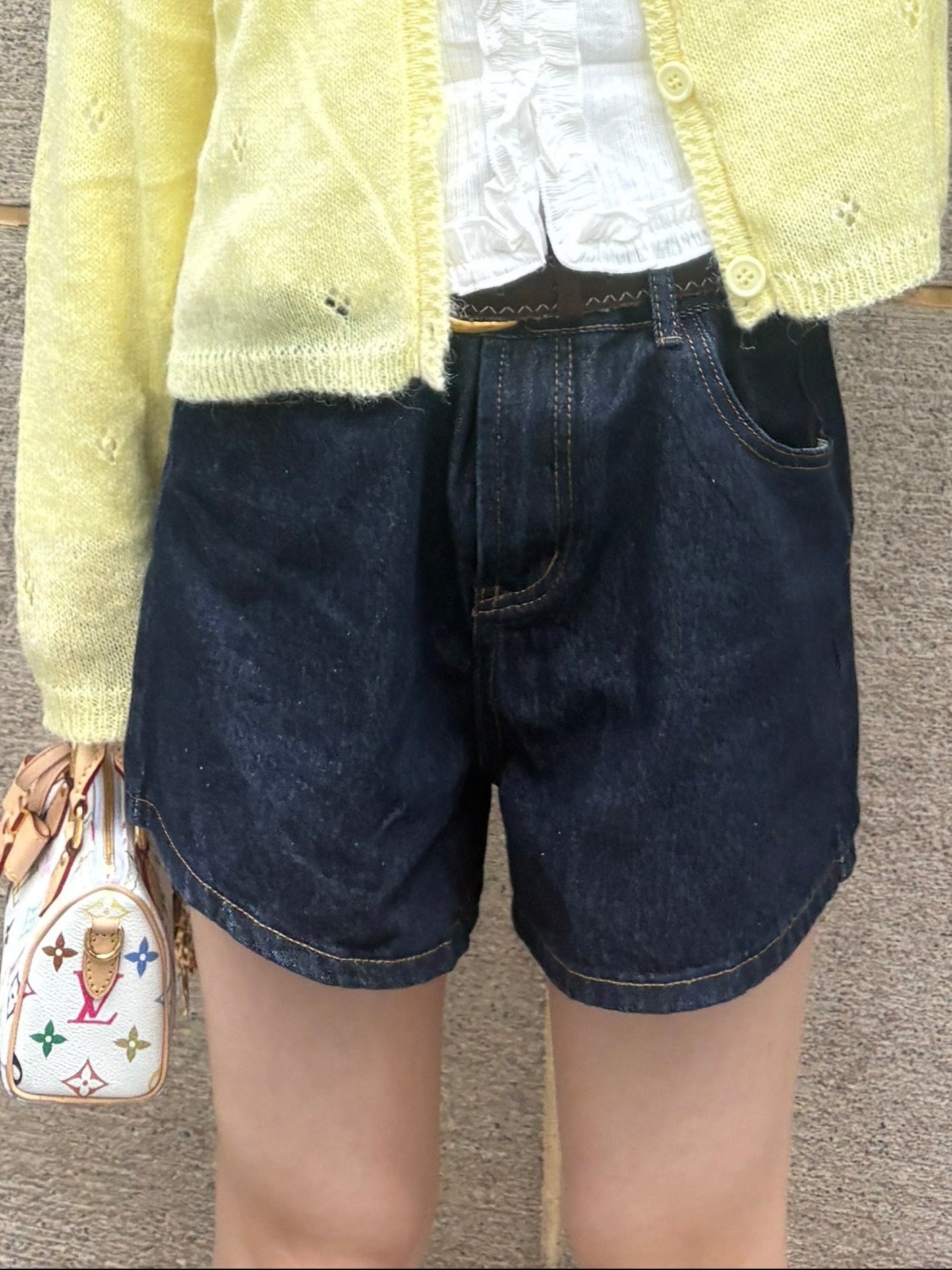 Aラインデニムショートパンツ DPA43805