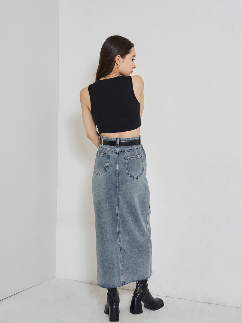 zara 86cm デニムスカート - スカート