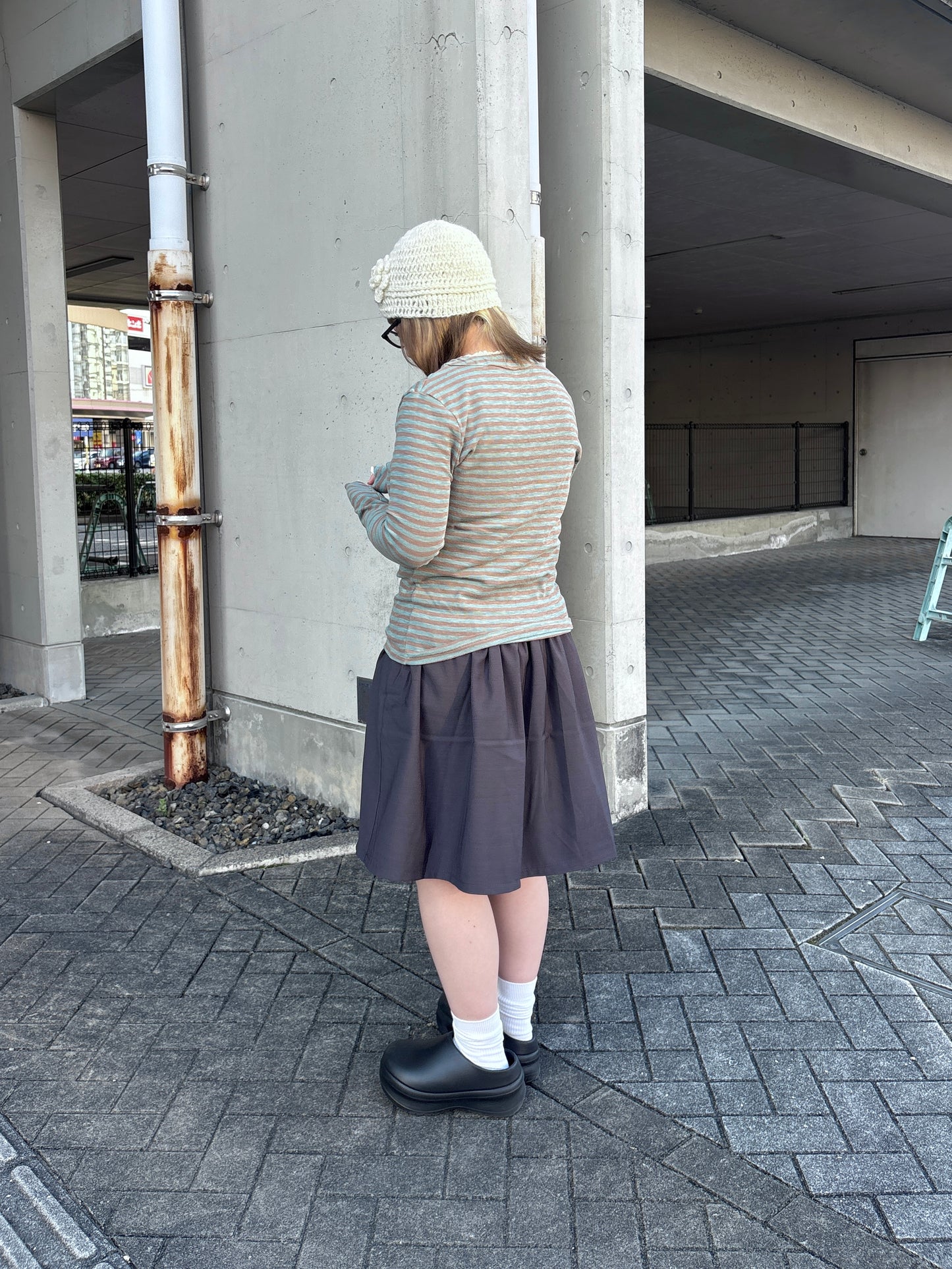 ボーダーヘンリーネックTシャツ DPB97097