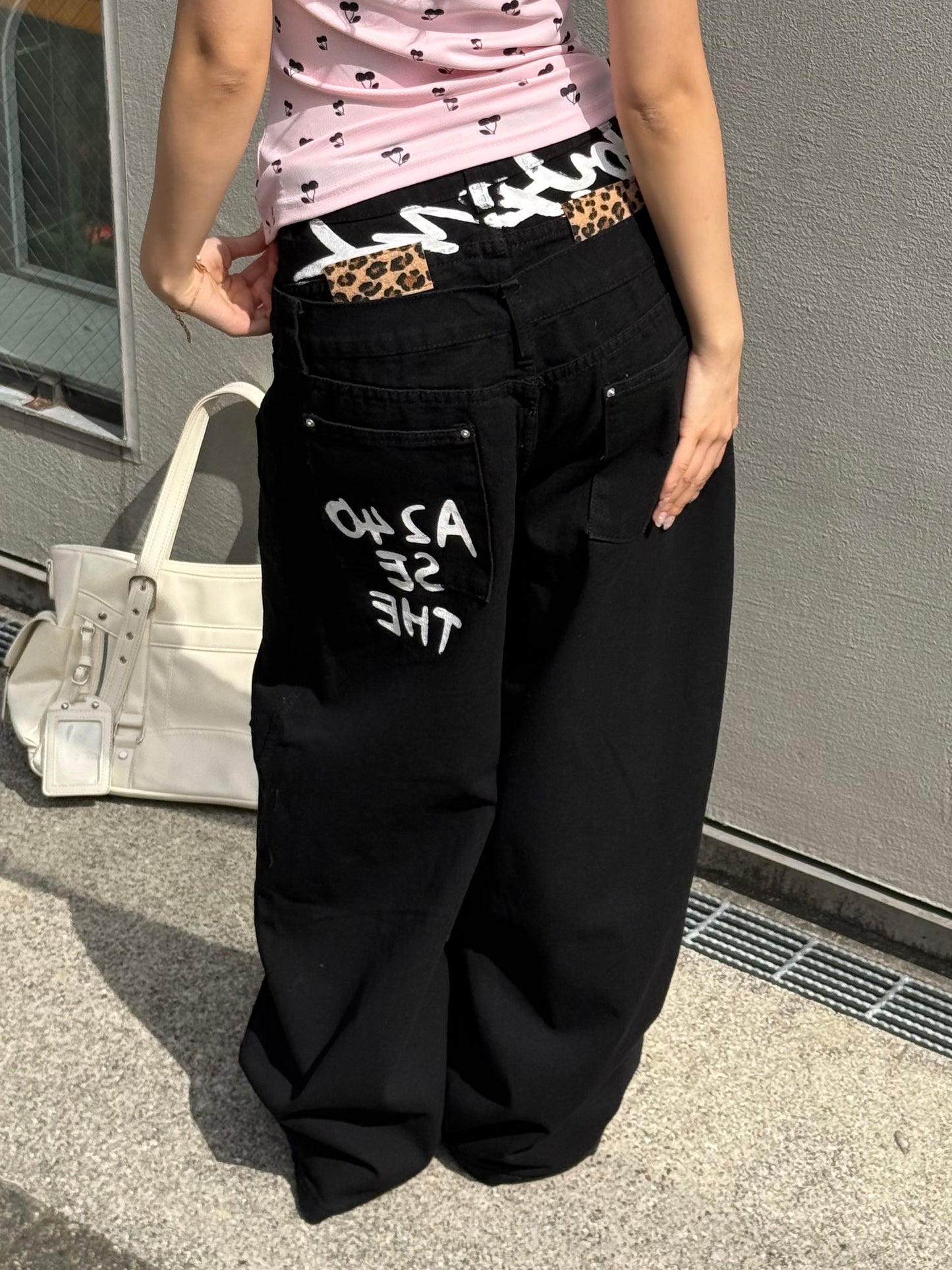 バックレタリングデニムパンツ DPB86257