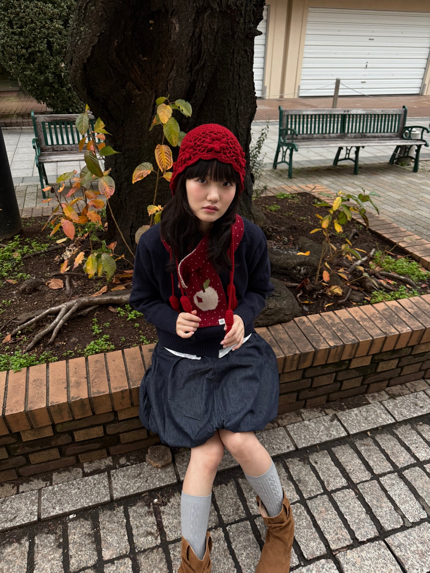 バルーンデニムミディアムスカート DPA43713