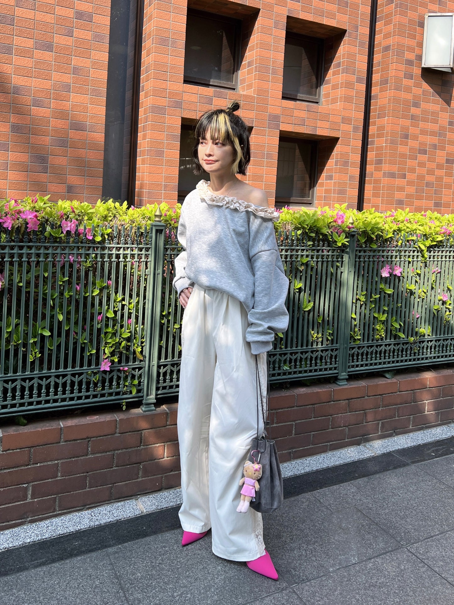 サイドレースラインワイドパンツ DPB79140