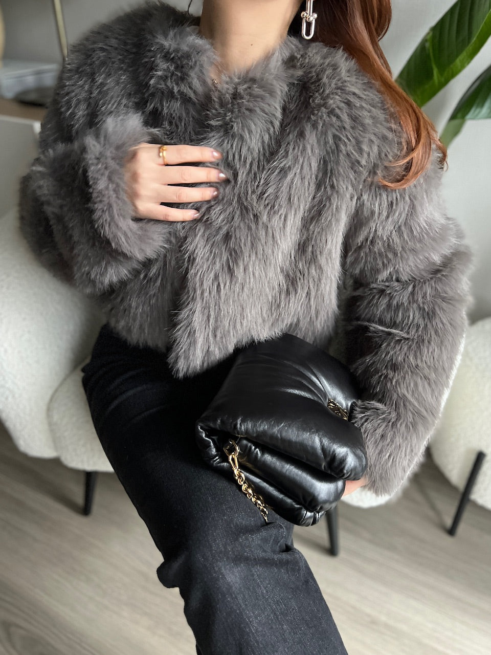 フェイクファーショートジャケット DPB56346