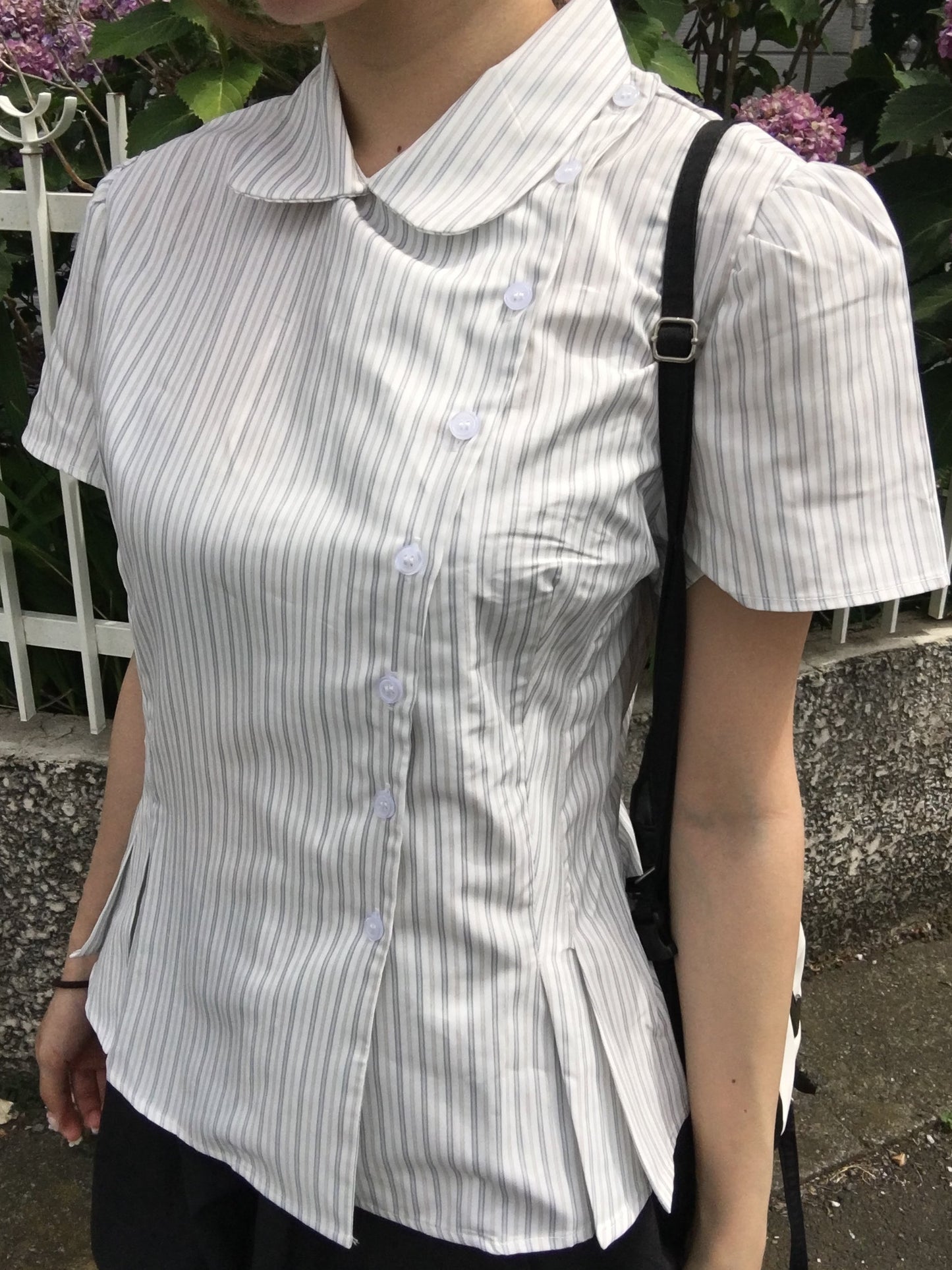 ラウンドカラーガーリーシャツ DPC09028