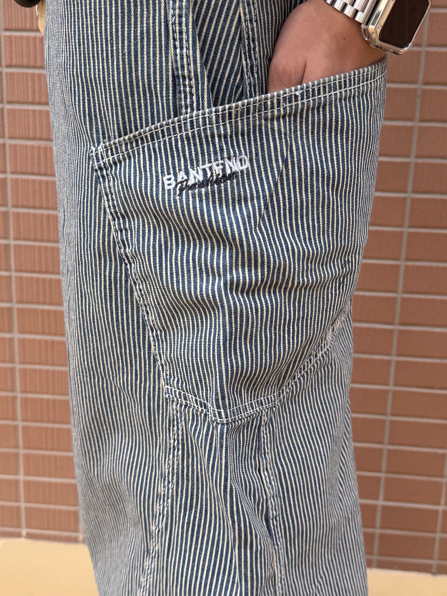 ストライプワイドデニムパンツ DPB90083