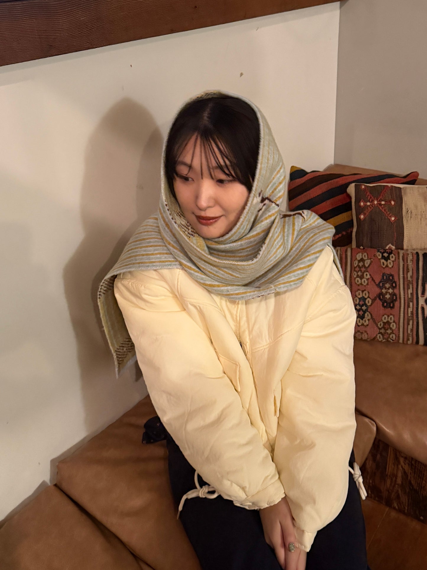 ドッグイラストストライプマフラー DPB78224