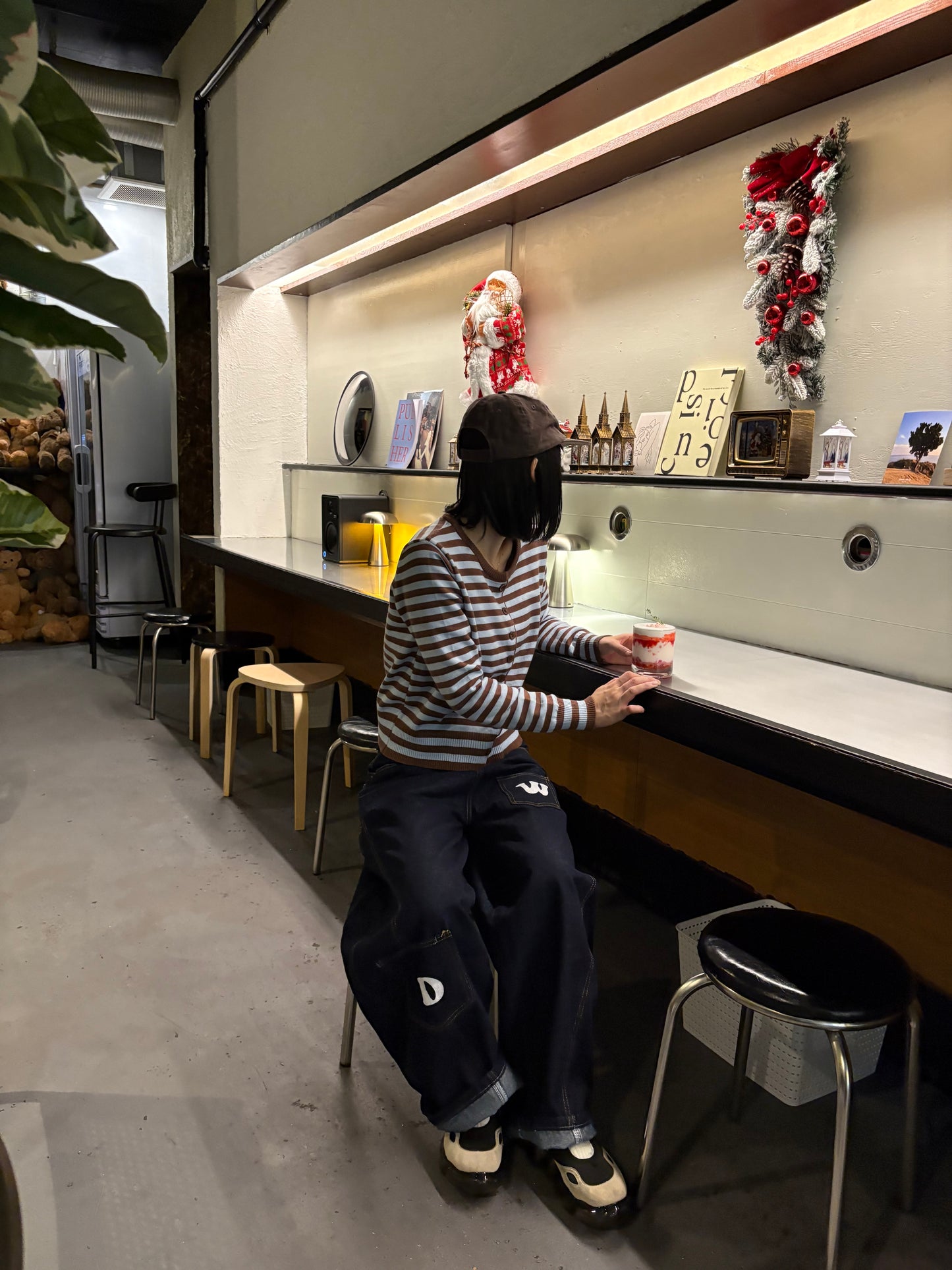 レタープリントシミターデニムパンツ DPB99002