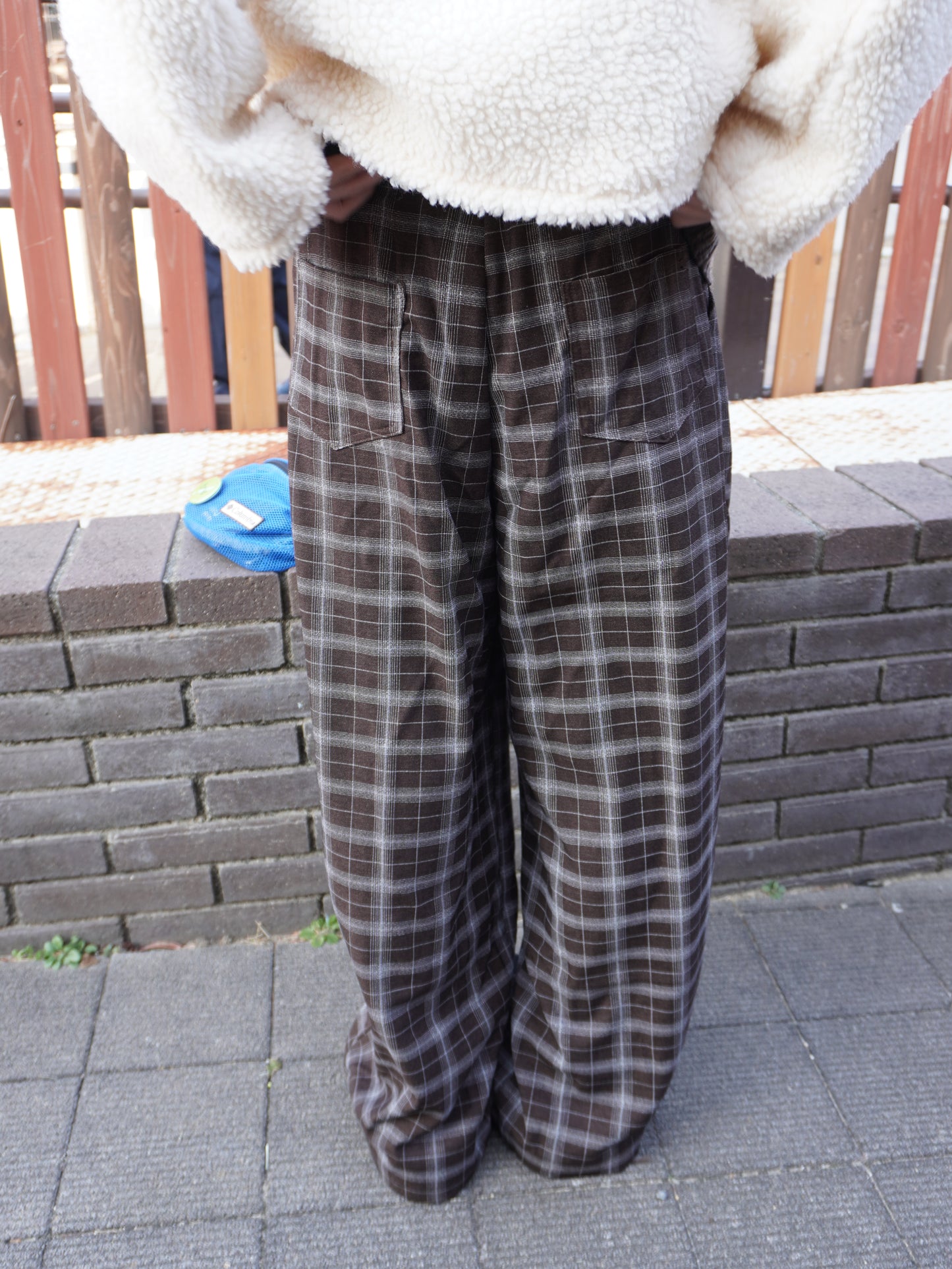 チェックワイドパンツ DPB85423