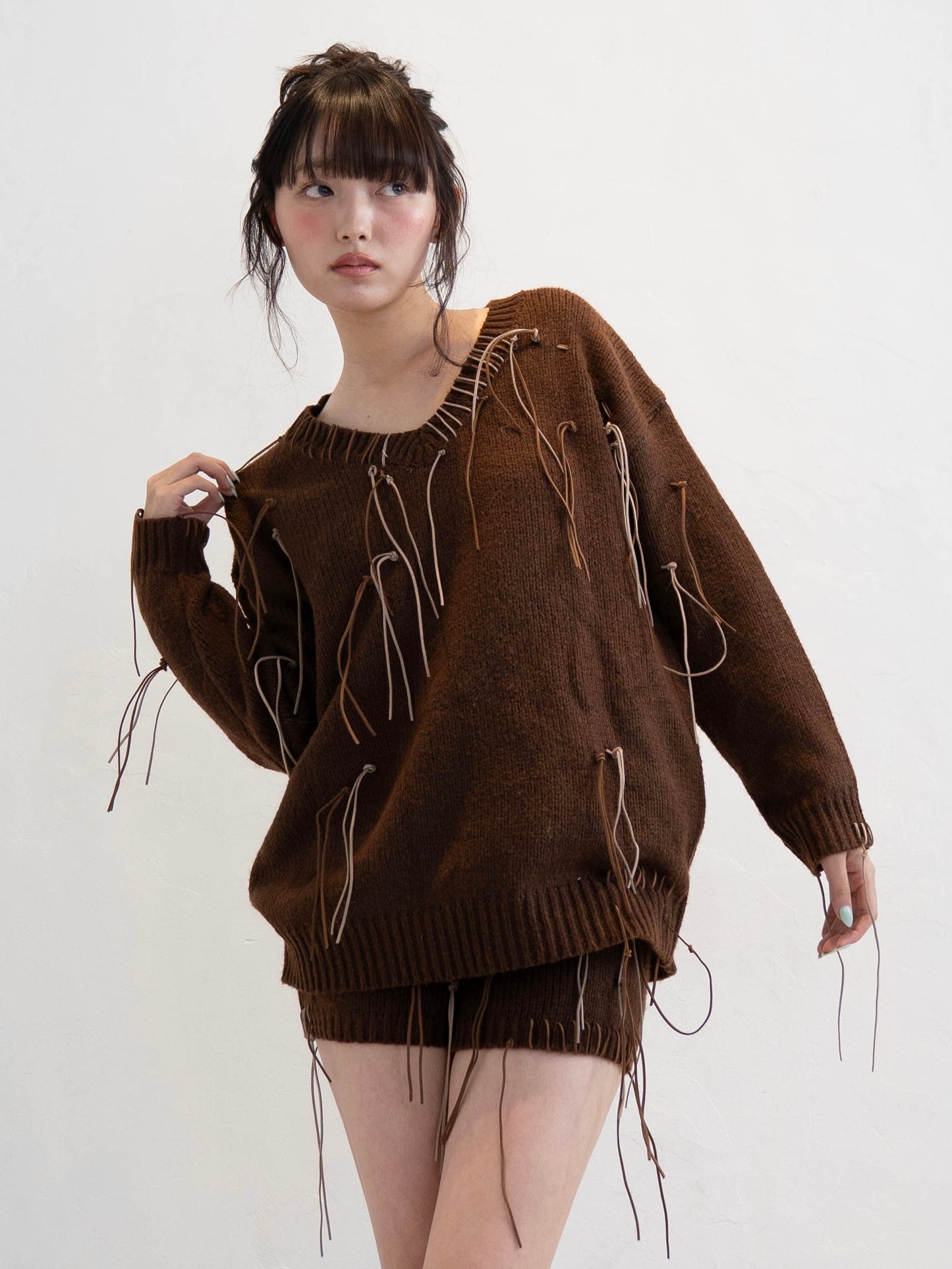 フリンジニットセットアップ DPC02011