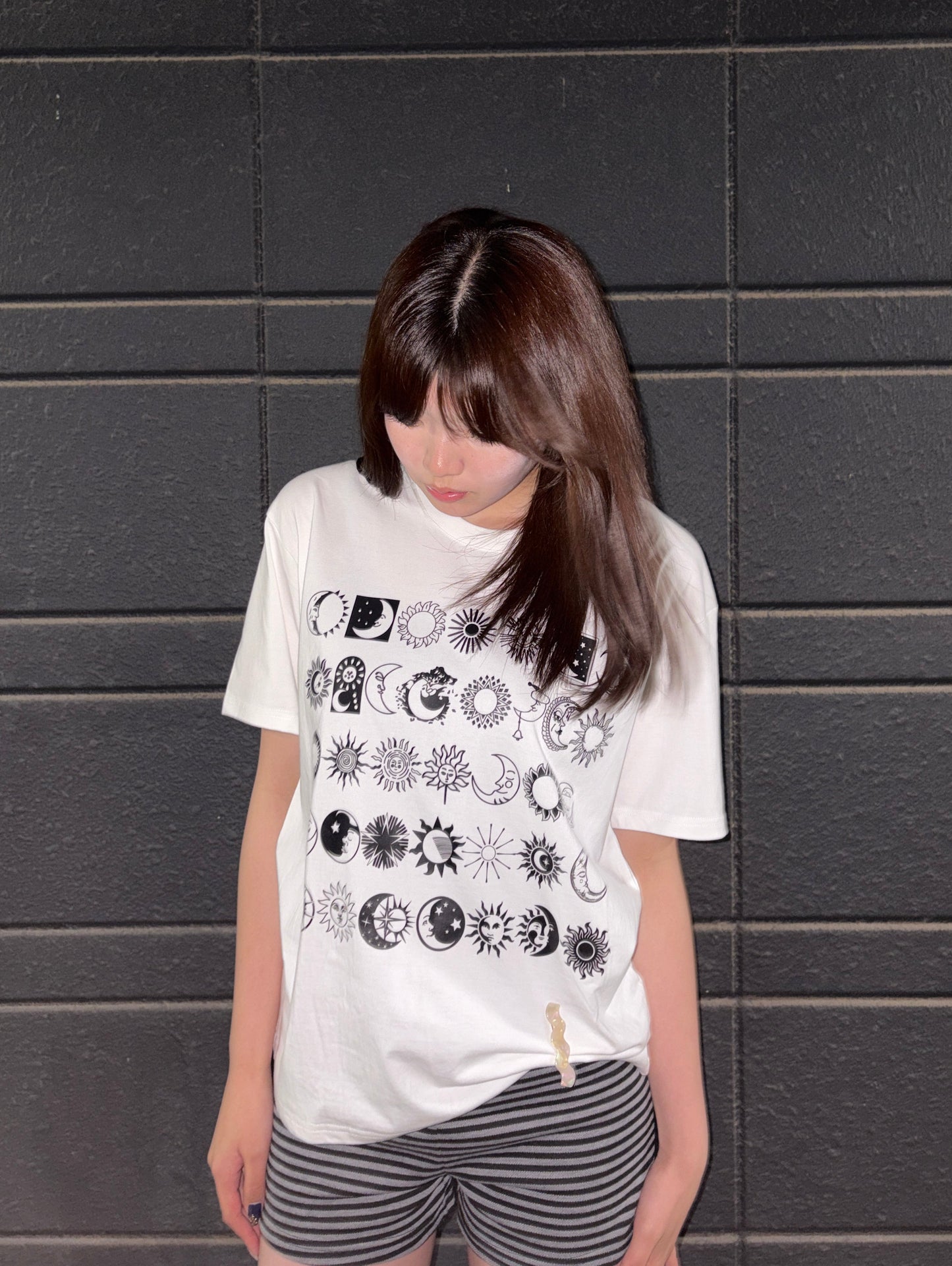 ウェザープリントモノクロTシャツ DPC08022