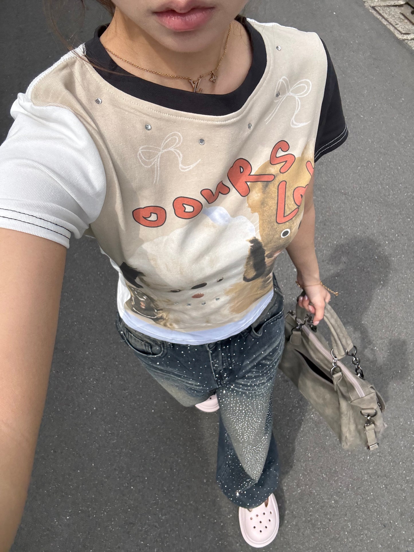 くまちゃんプリントTシャツ DPB86238