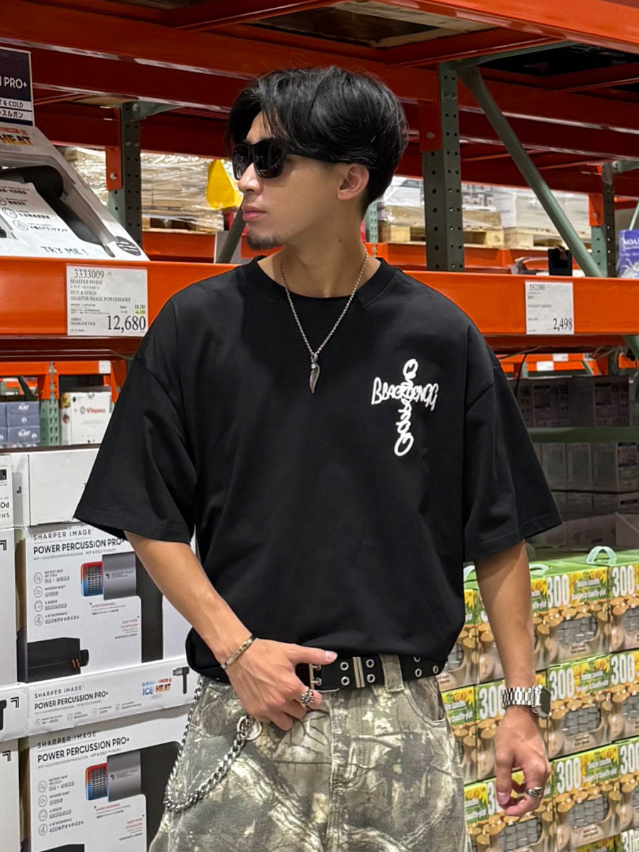 フォームプリントバックロゴTシャツ DPB90223