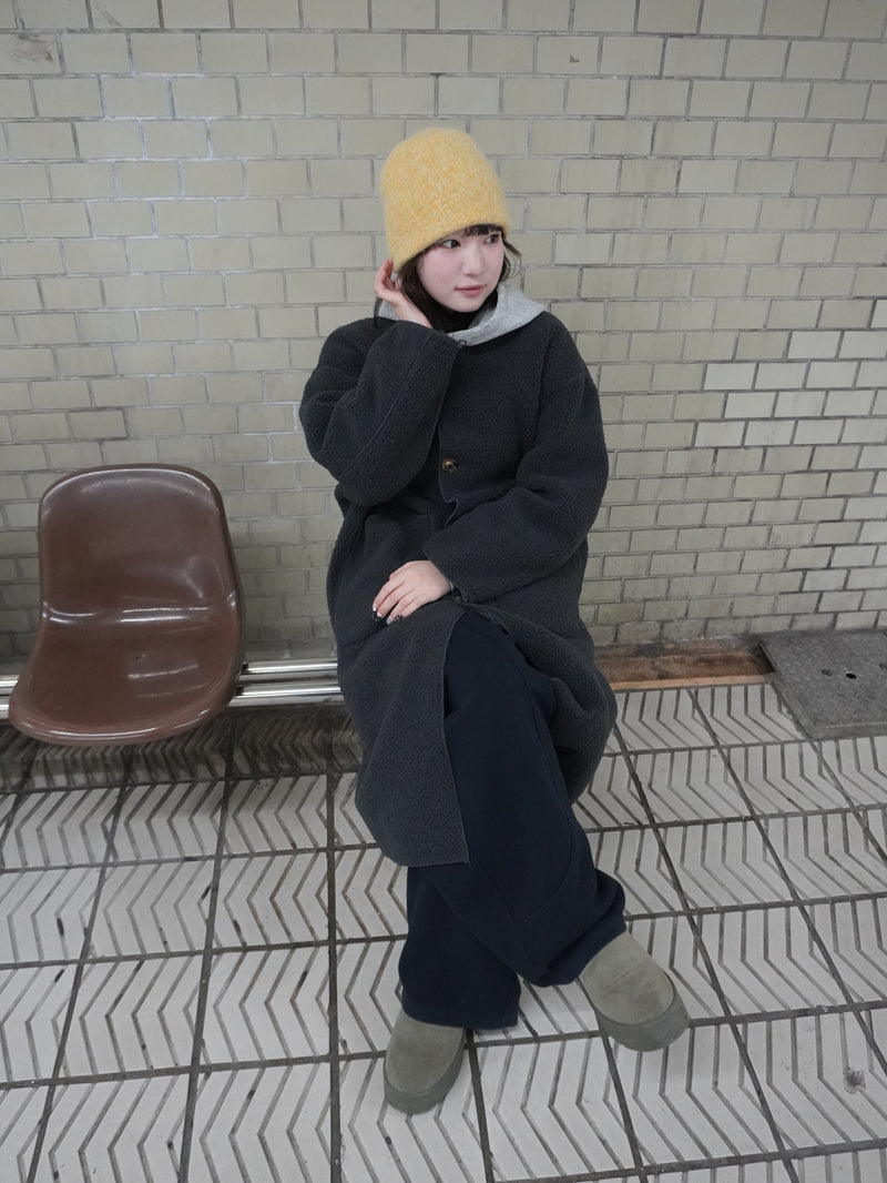 チェック&ボアリバーシブルロングコート DPB85419 – CRAMMY